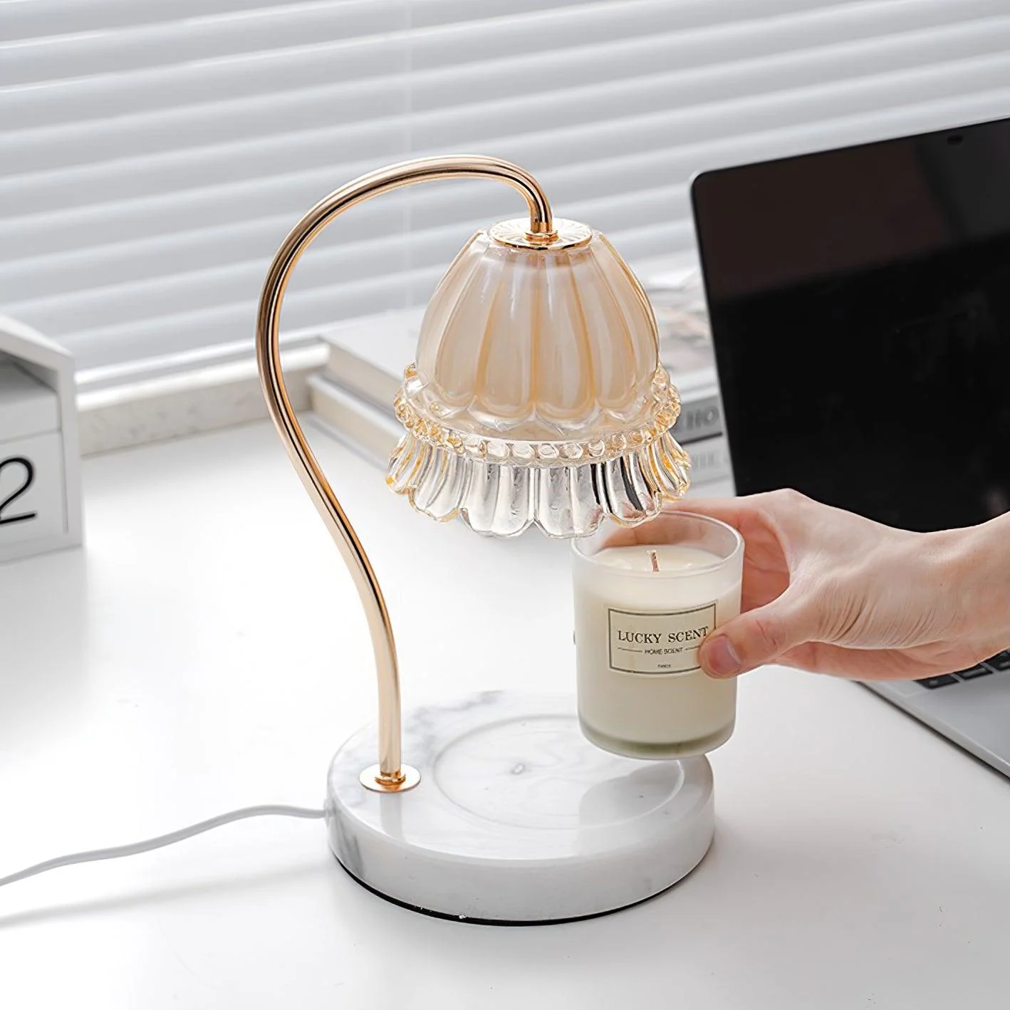 Lily Marble Warmer Table Lamp - Image 11