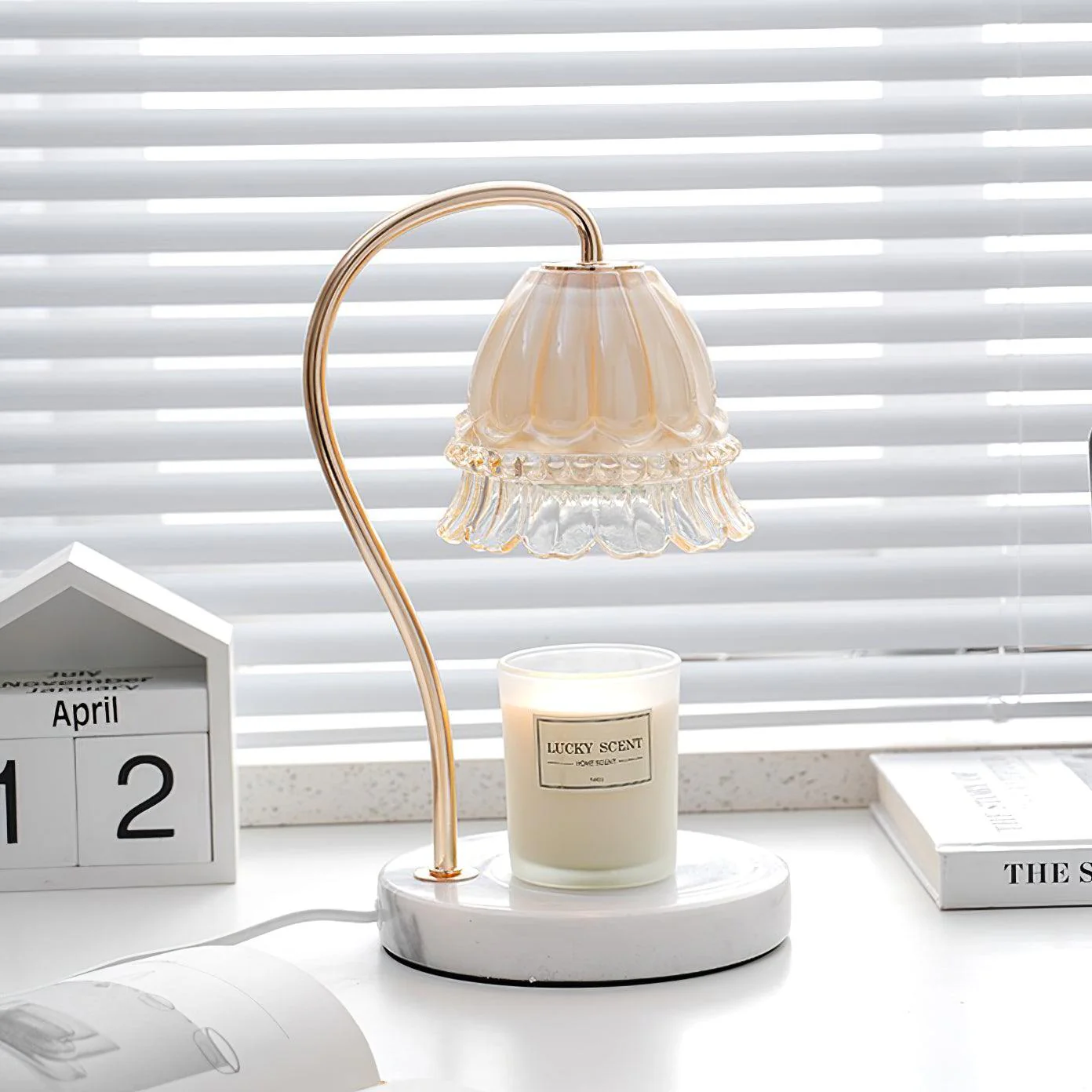 Lily Marble Warmer Table Lamp - Image 12