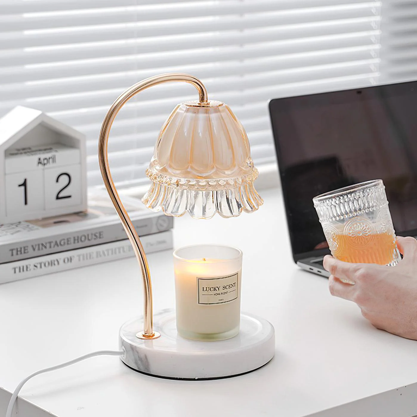 Lily Marble Warmer Table Lamp - Image 13