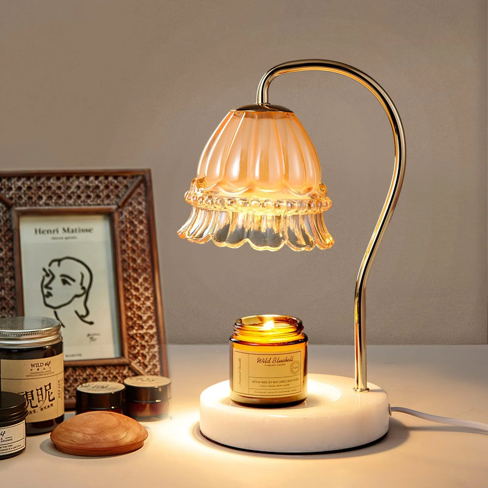 Lily Marble Warmer Table Lamp - Image 15