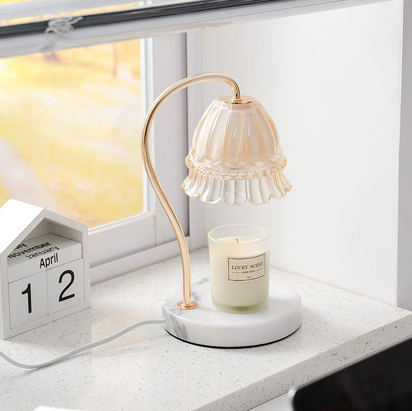 Lily Marble Warmer Table Lamp - Image 16