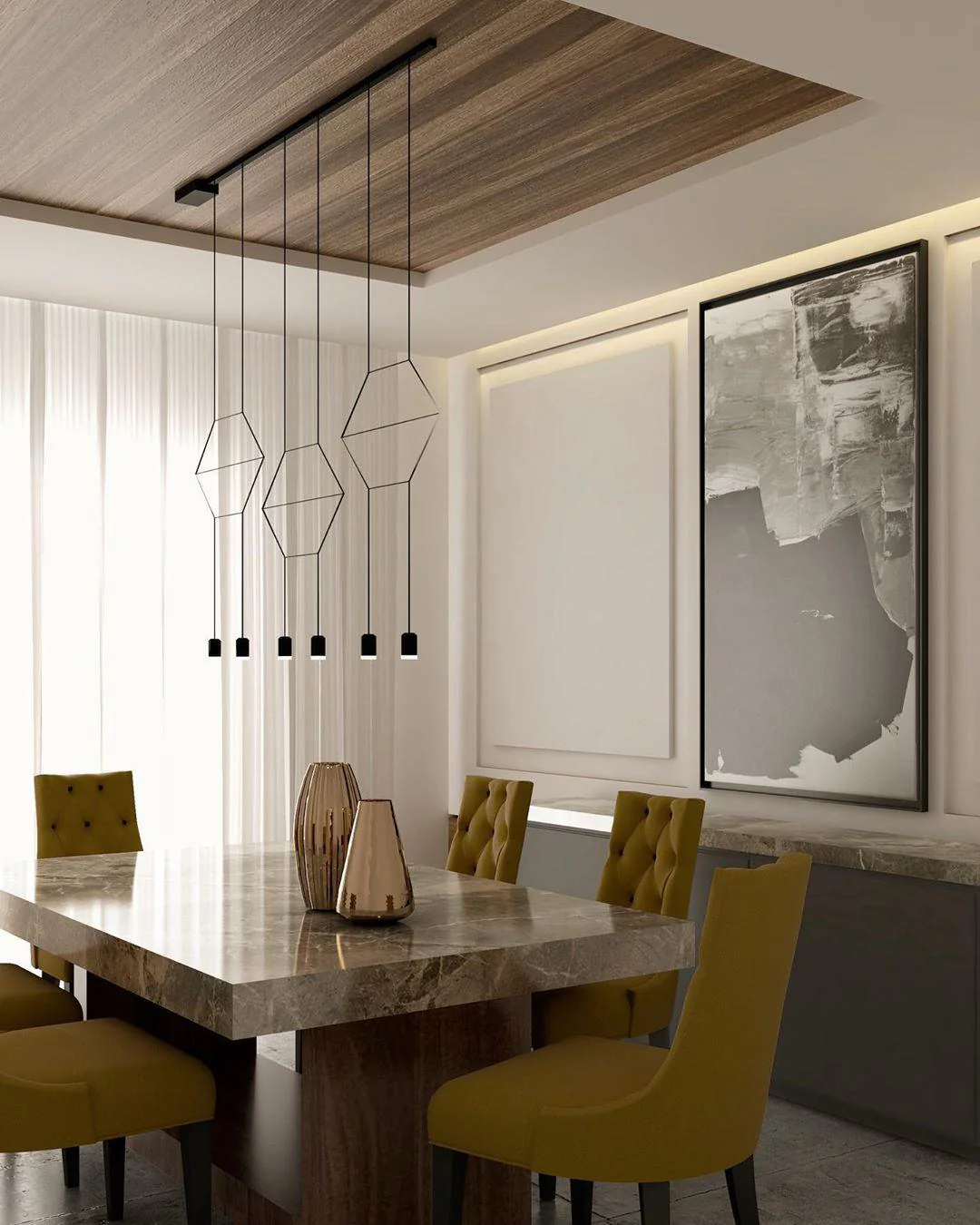 Line Art Pendant Light - Image 26