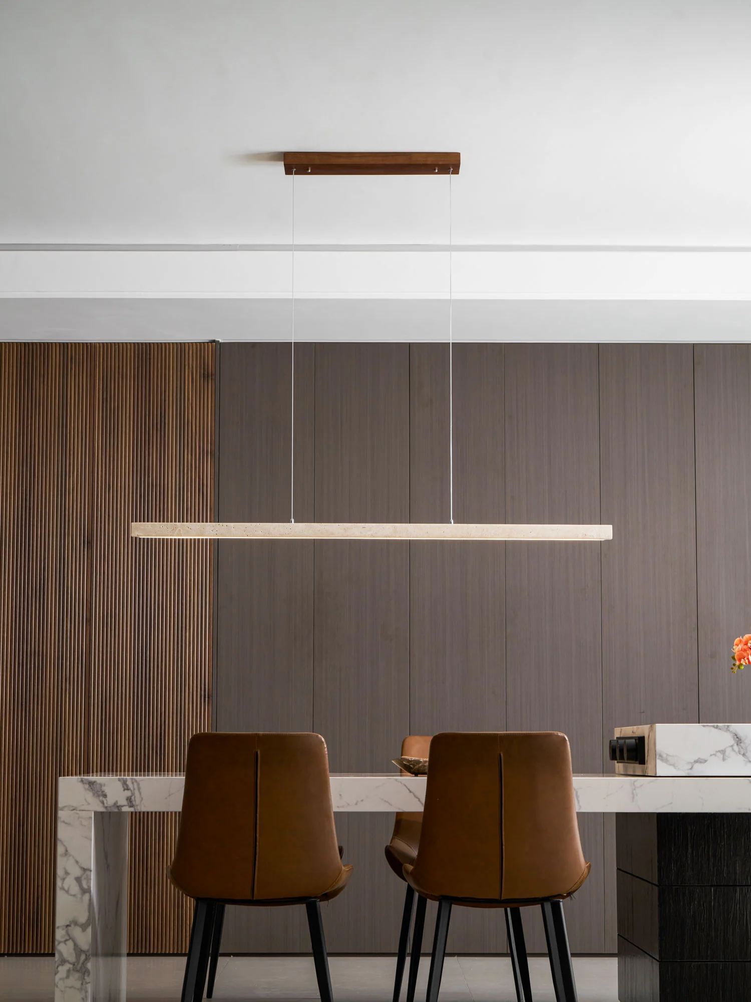 Linear Travertine Pendant Lamp - Image 11