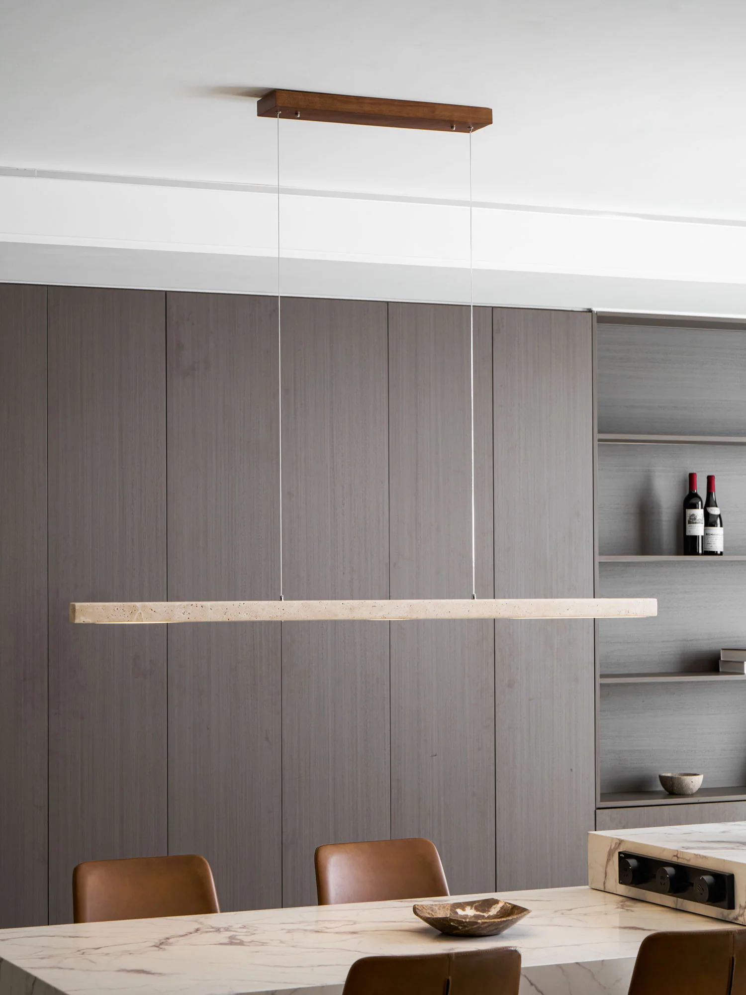 Linear Travertine Pendant Lamp - Image 12