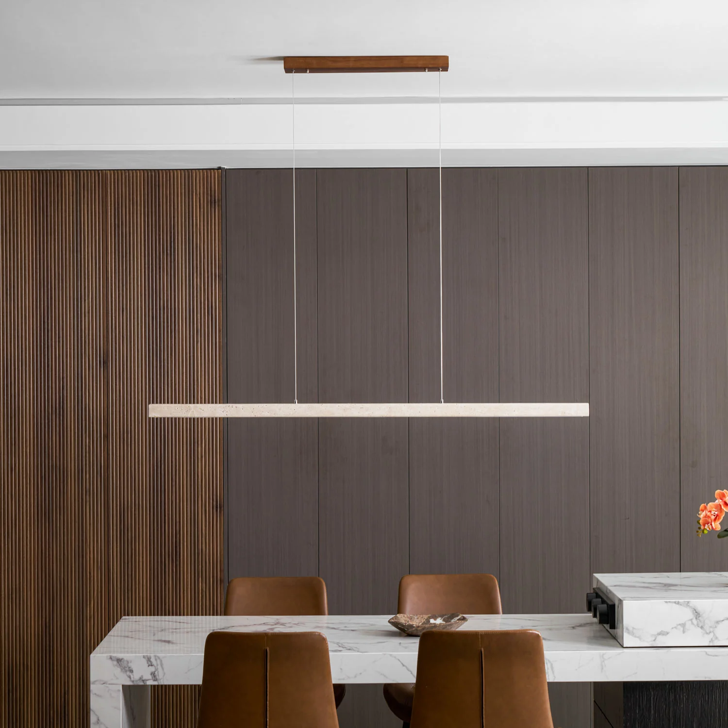 Linear Travertine Pendant Lamp - Image 7