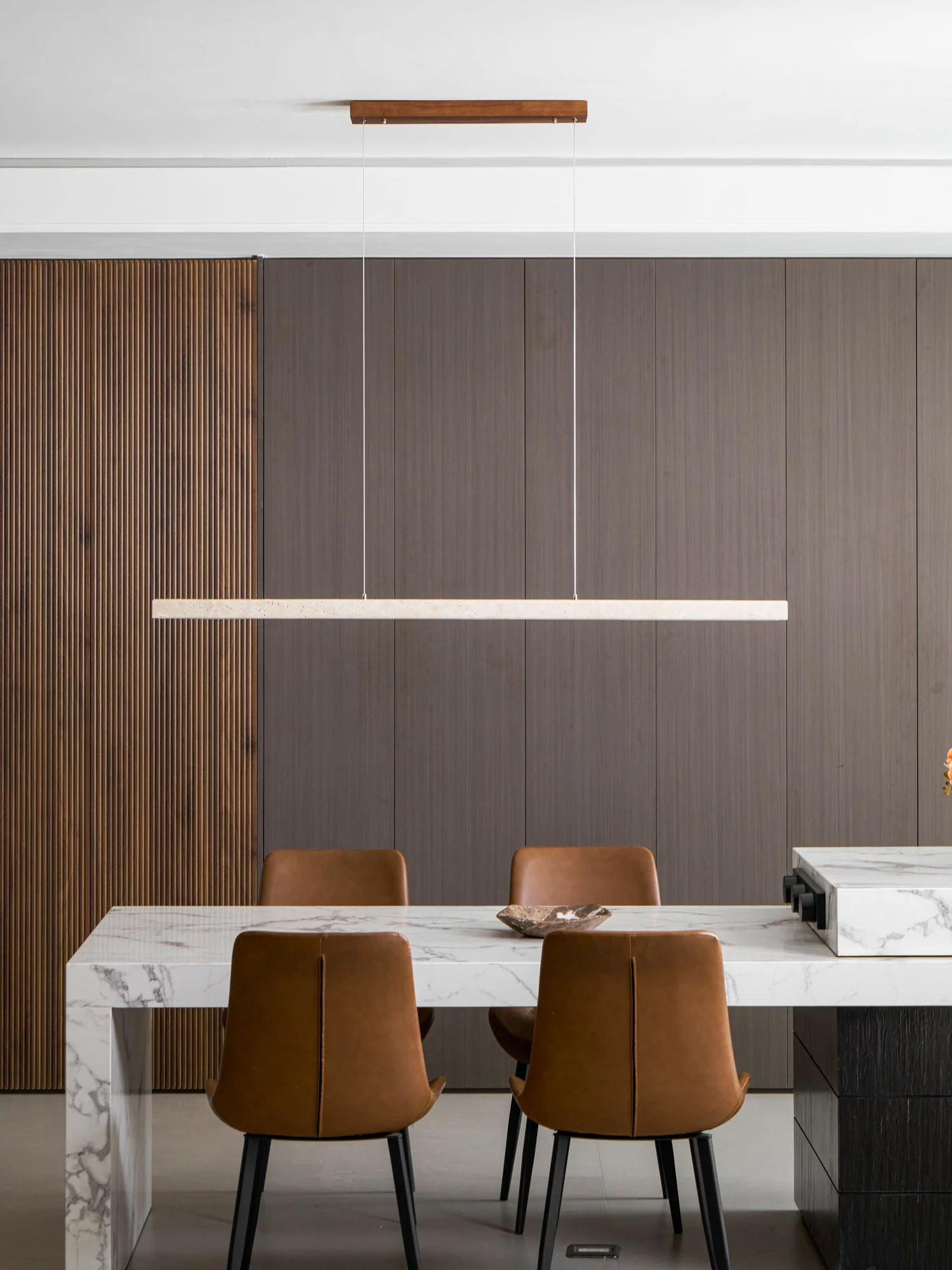 Linear Travertine Pendant Lamp - Image 8
