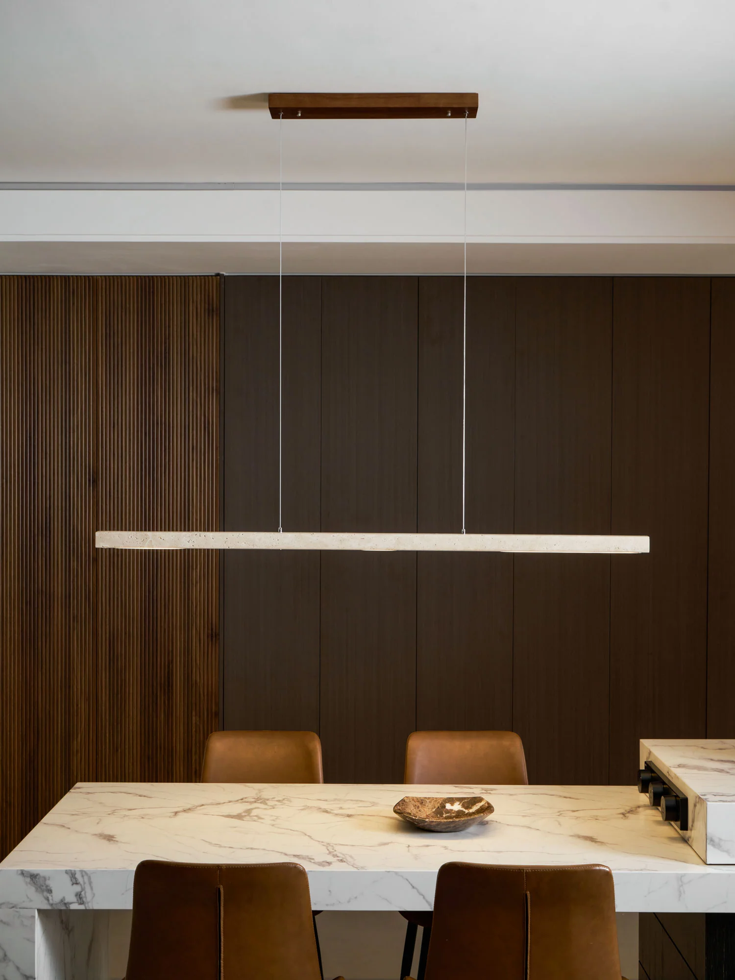 Linear Travertine Pendant Lamp - Image 9