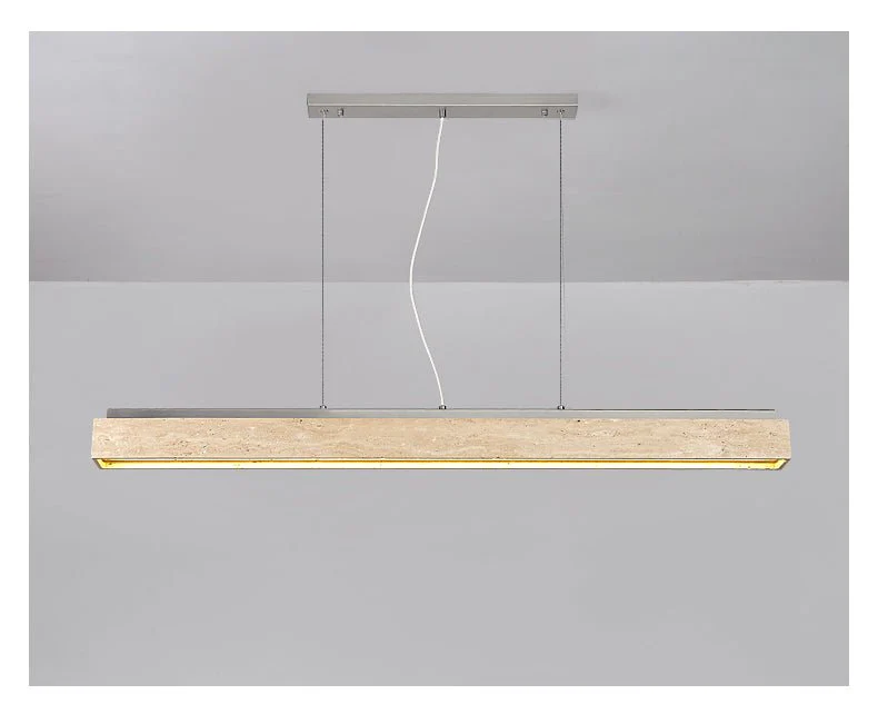 Linear Travertine Suspension Lamp - Image 10
