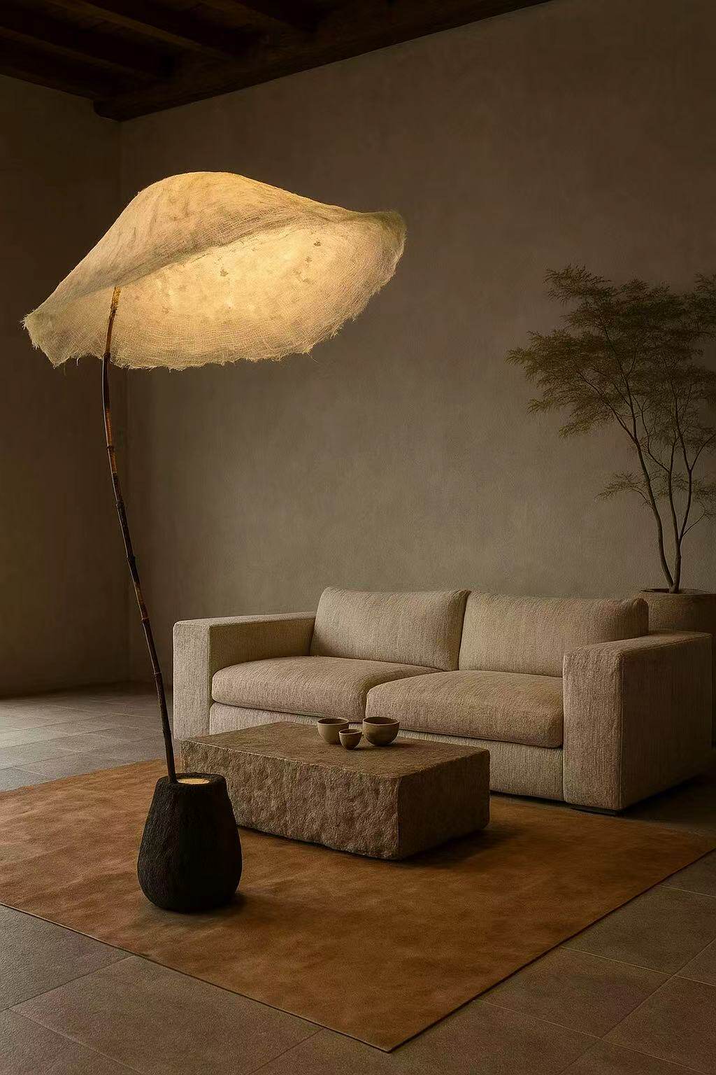 Linen Canopy Floor Lamp - Image 9
