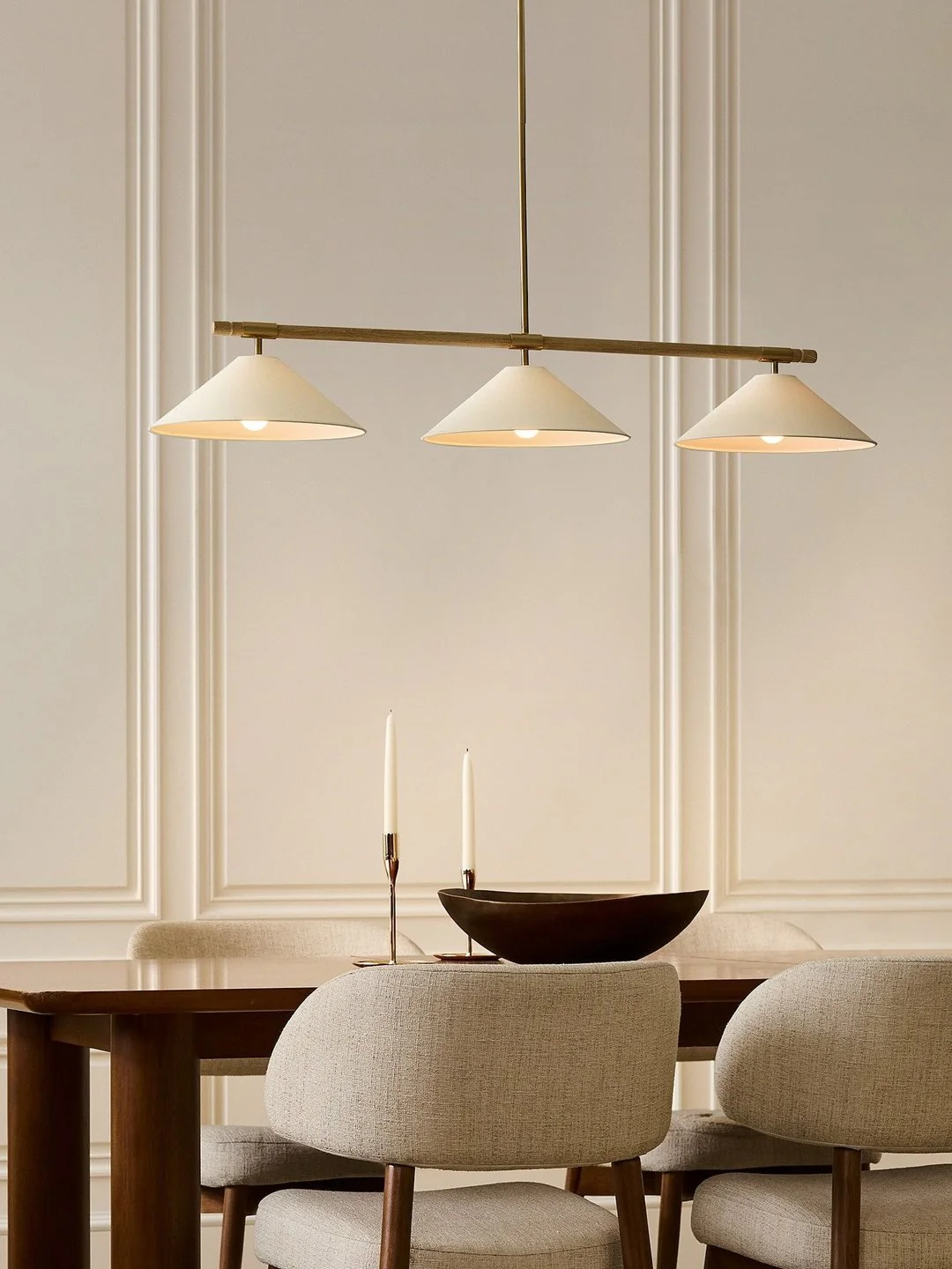 Linen Cone Linear Chandelier - Image 15