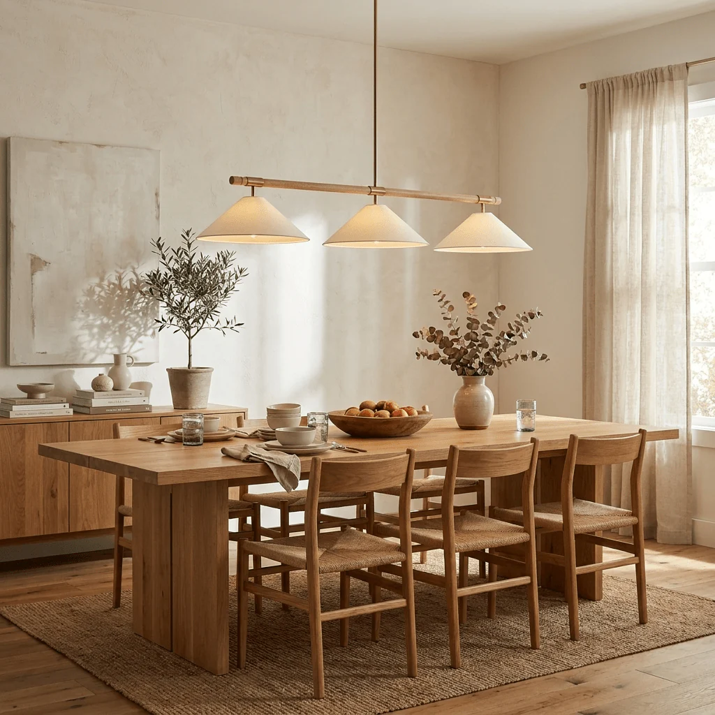 Linen Cone Linear Chandelier - Image 3