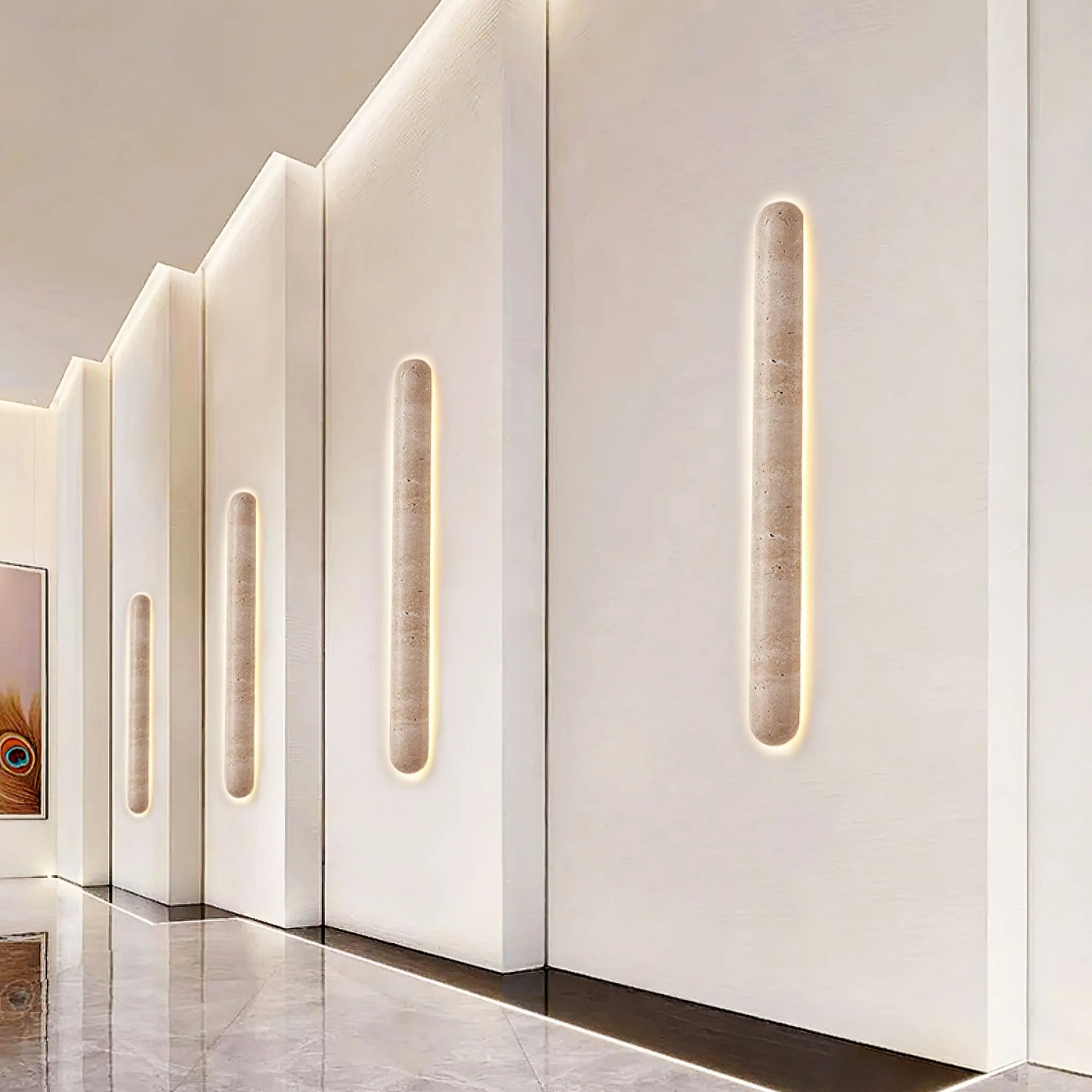 Liora Travertine Wall Sconce - Image 4