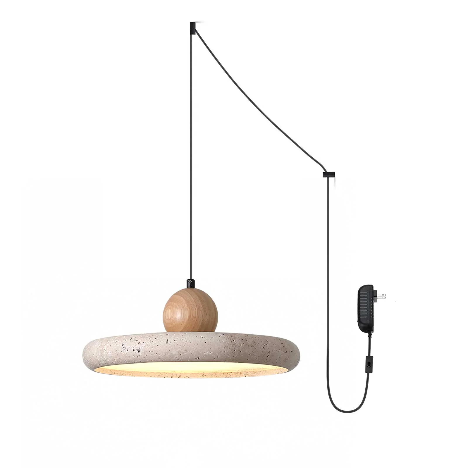Lola Travertine Swag Pendant Light - Image 6