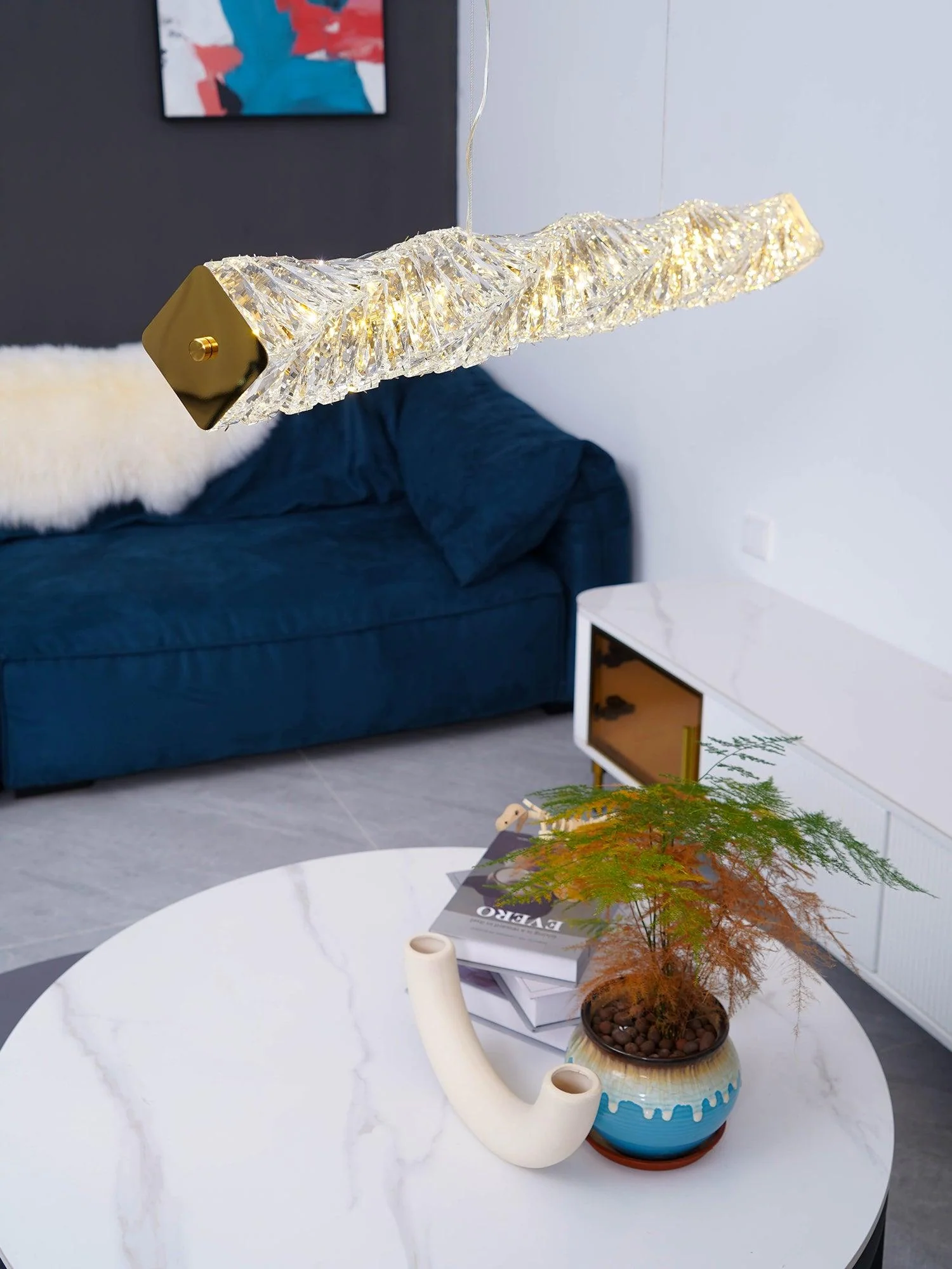 Long Crystal Pendant Lamp - Image 11
