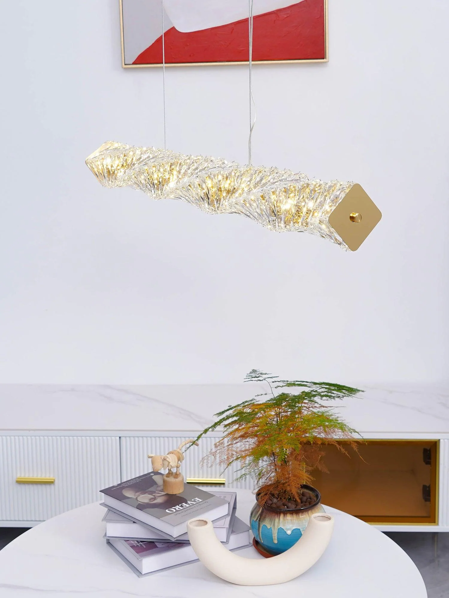 Long Crystal Pendant Lamp - Image 12