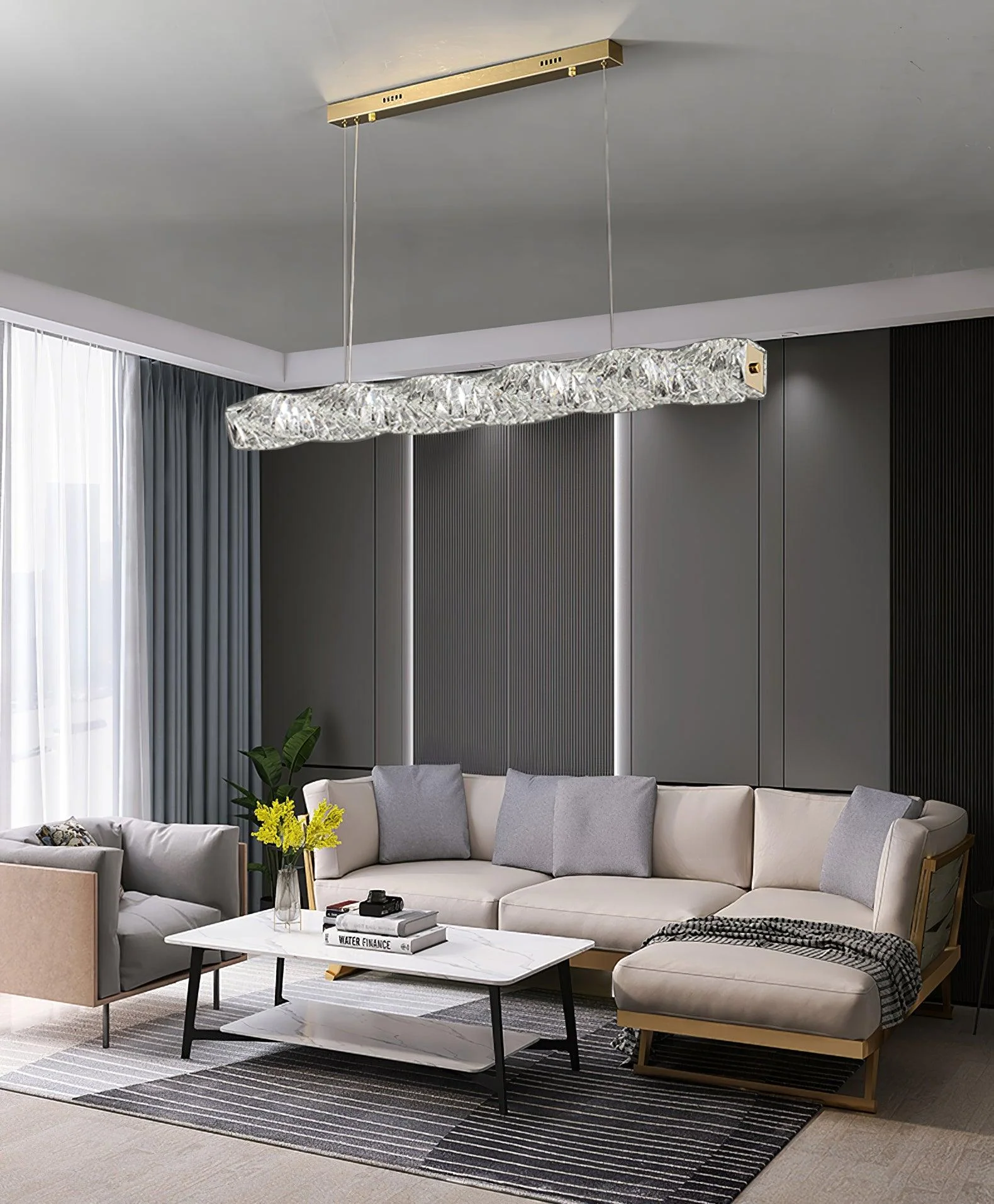 Long Crystal Pendant Lamp - Image 17