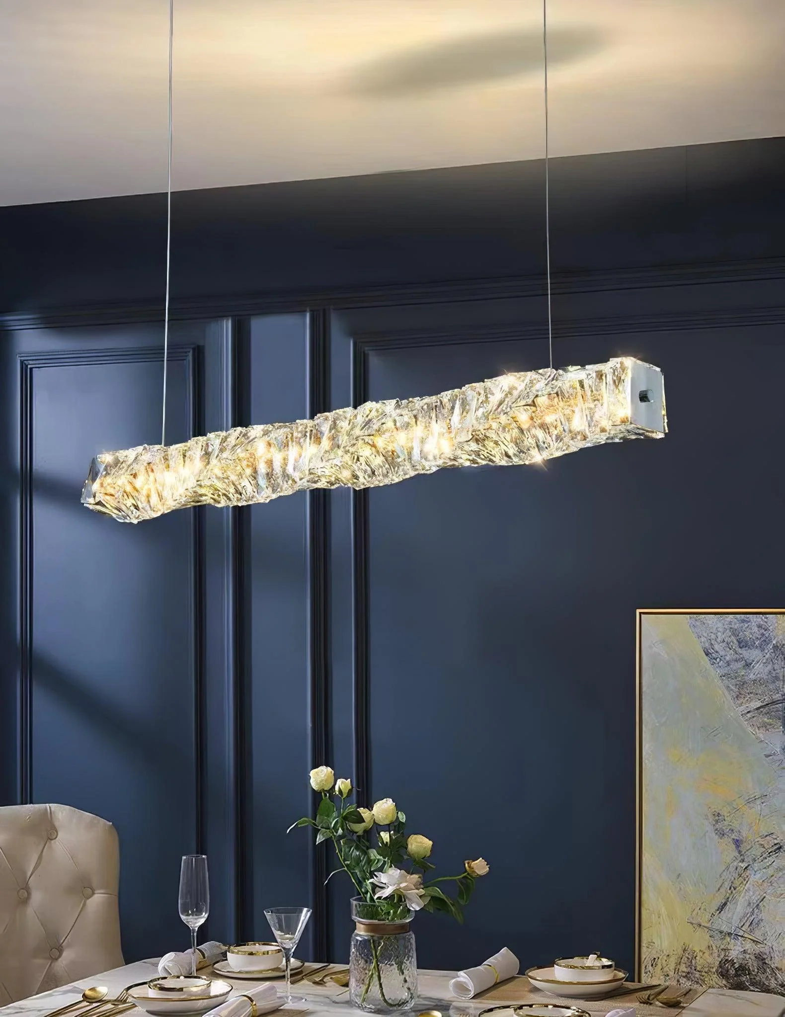 Long Crystal Pendant Lamp - Image 25