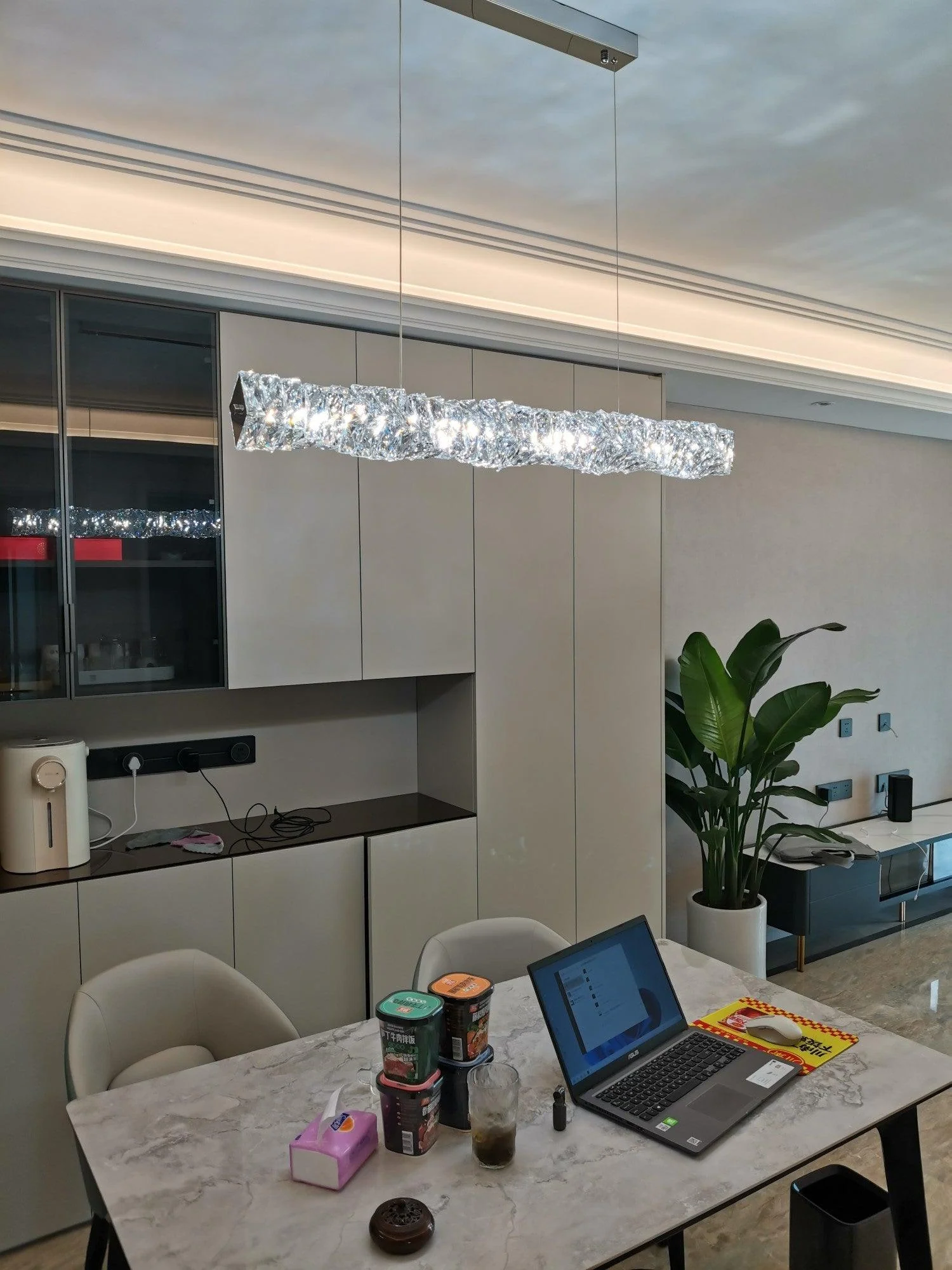 Long Crystal Pendant Lamp - Image 27