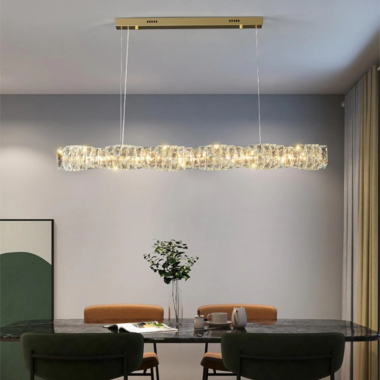 Long Crystal Pendant Lamp - Image 5