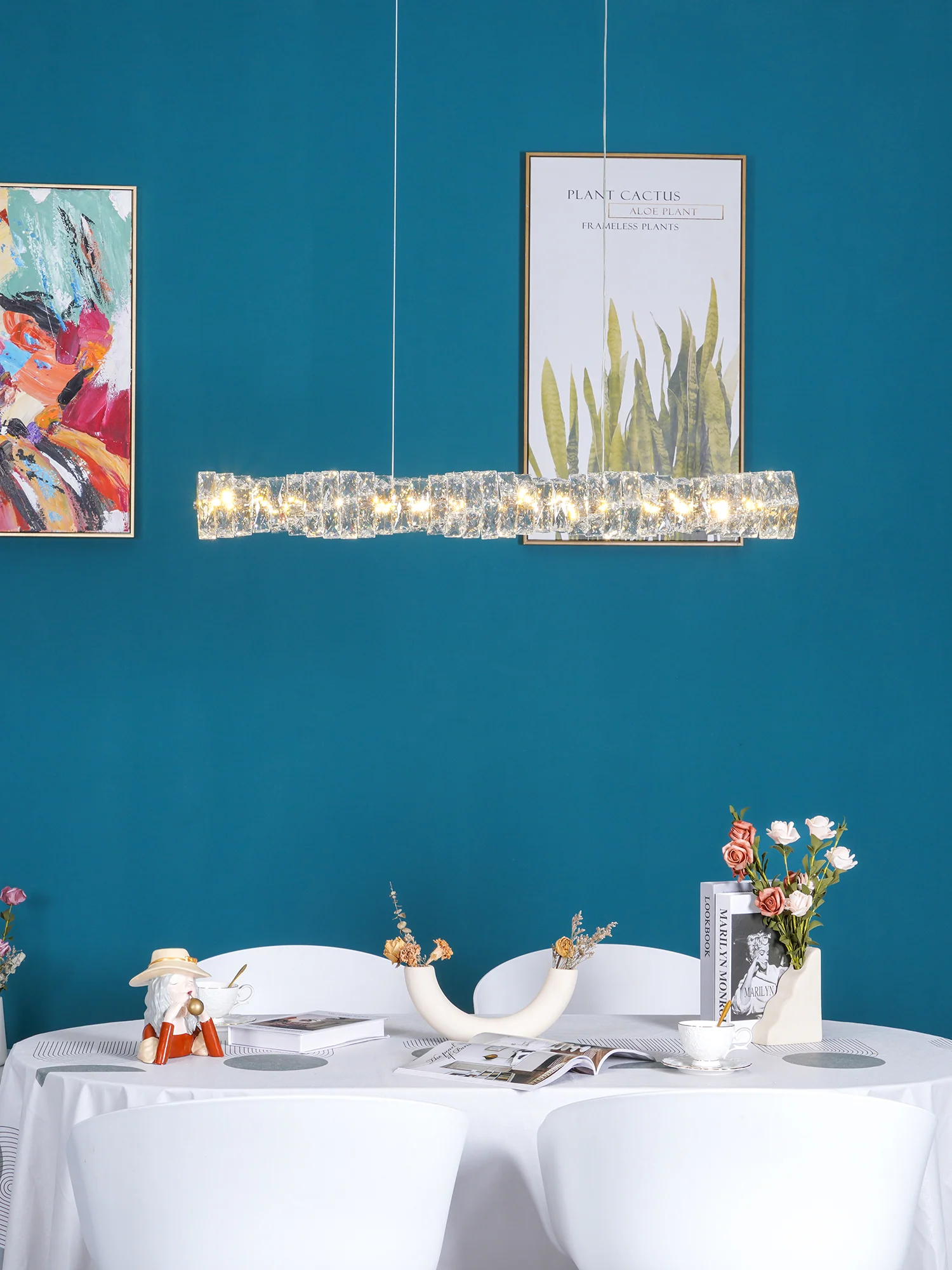 Long Crystal Pendant Lamp - Image 7
