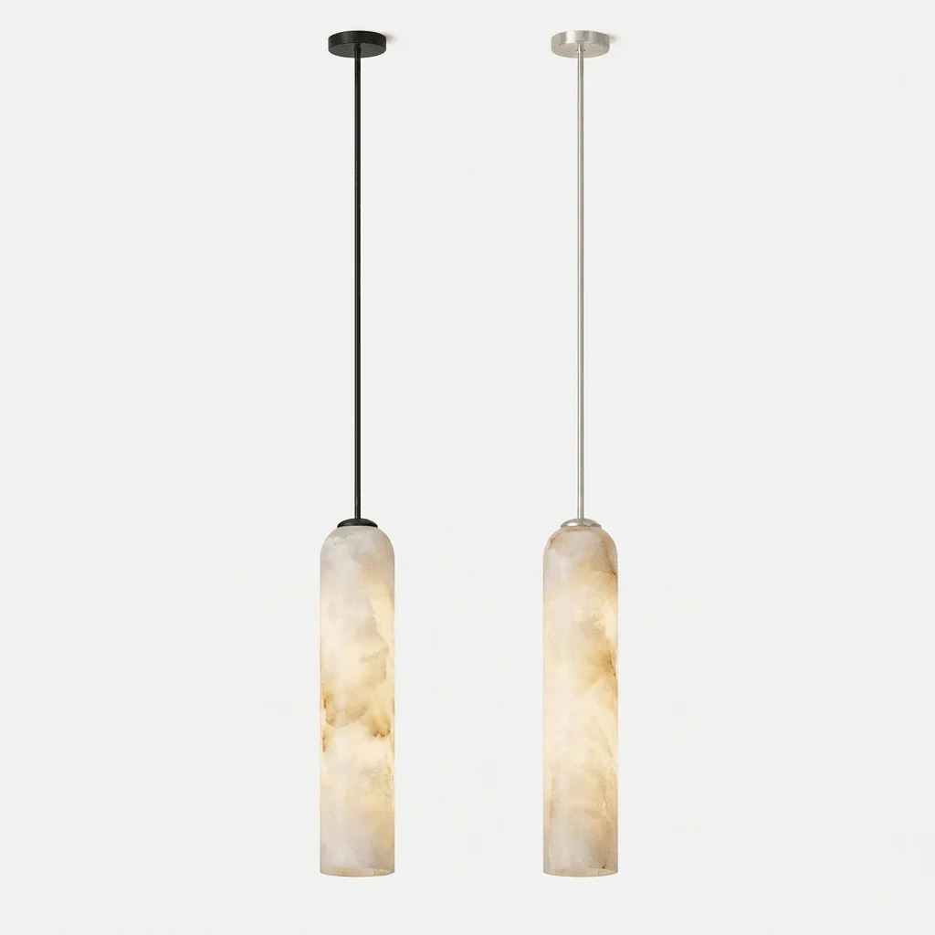 Alabaster Cylinder Pendant Light - Image 9