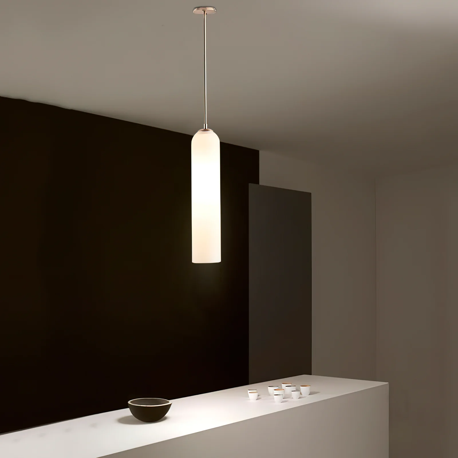 Long Tube Glass Pendant Light - Image 6