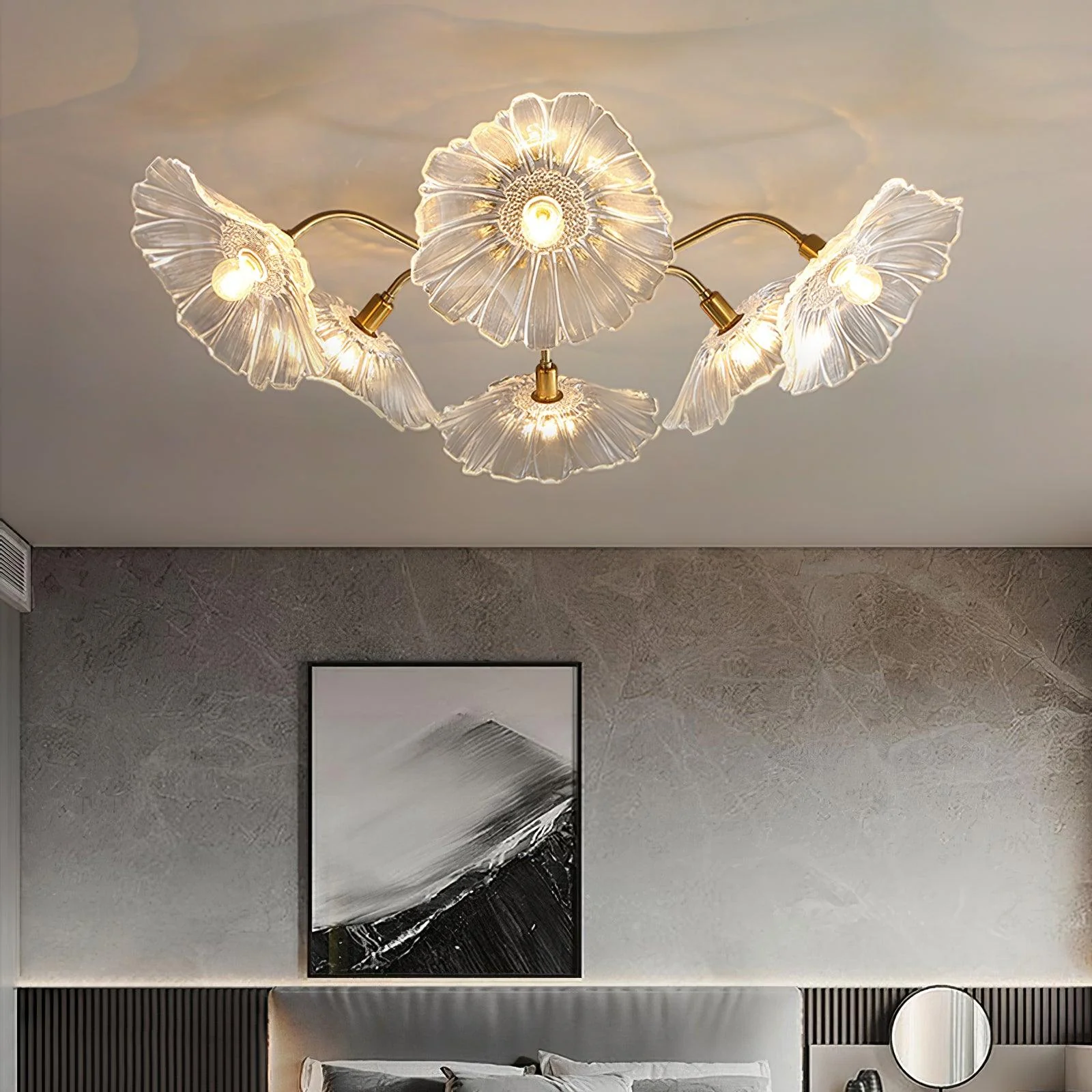 Lotus Leaf Glass Ceiling Lamp - Image 19
