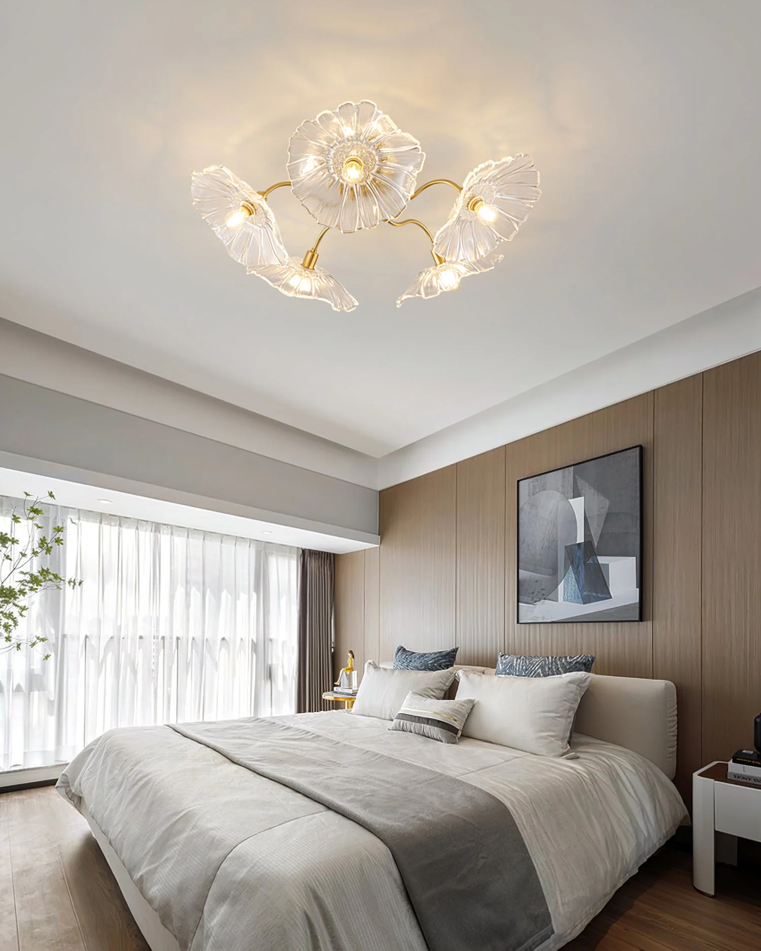 Lotus Leaf Glass Ceiling Lamp - Image 21