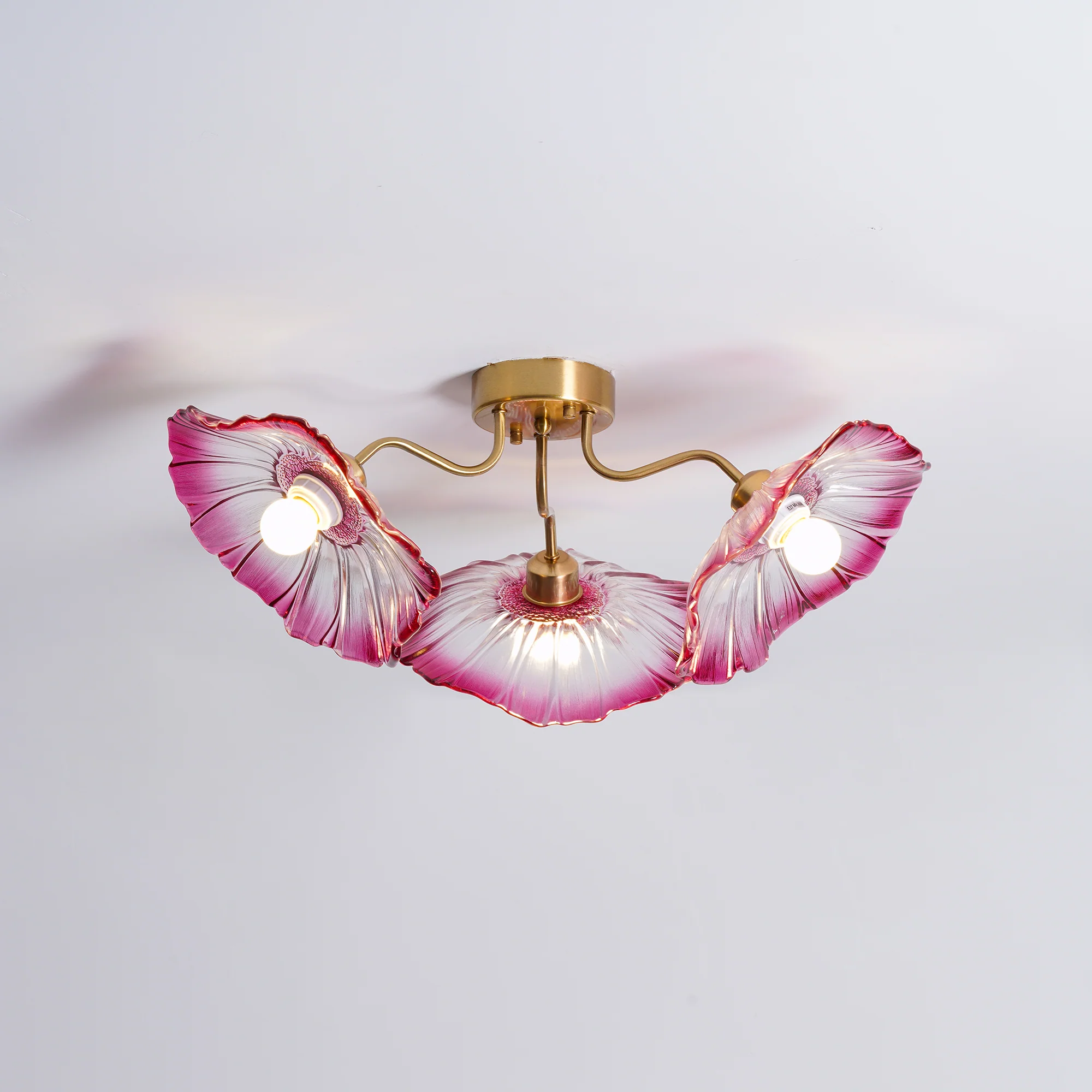 Lotus Leaf Glass Ceiling Lamp - Image 25