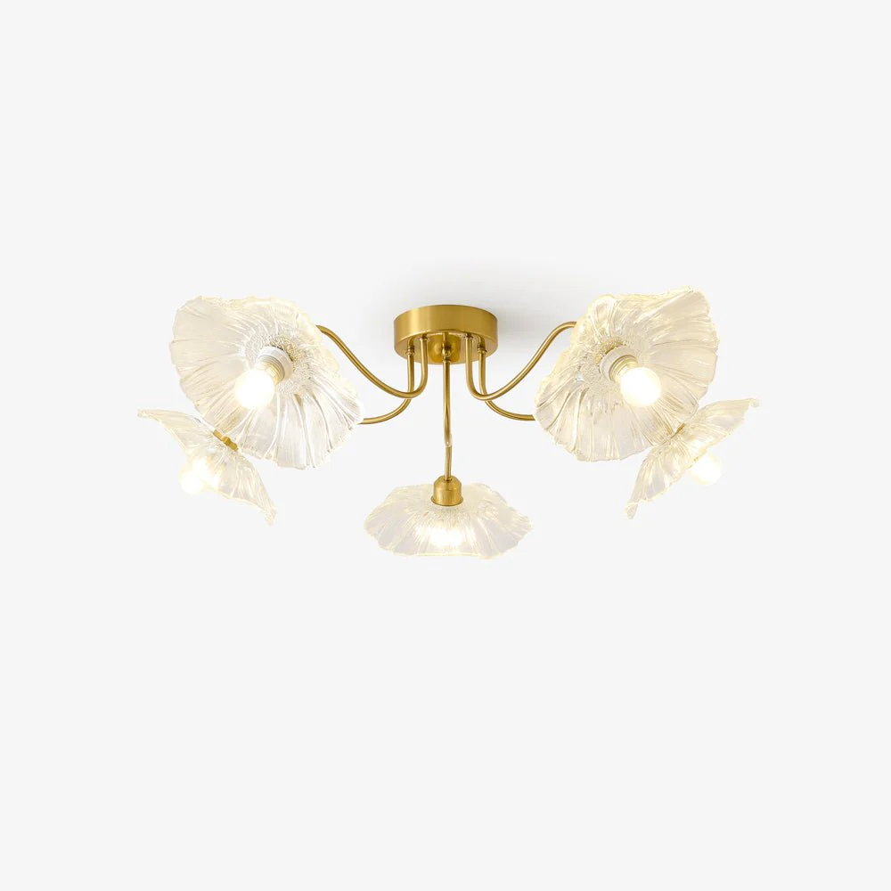 Lotus Leaf Glass Ceiling Lamp - Image 42