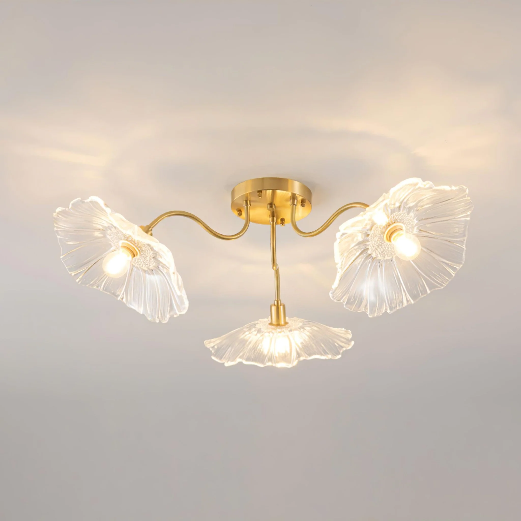 Lotus Leaf Glass Ceiling Lamp - Image 45