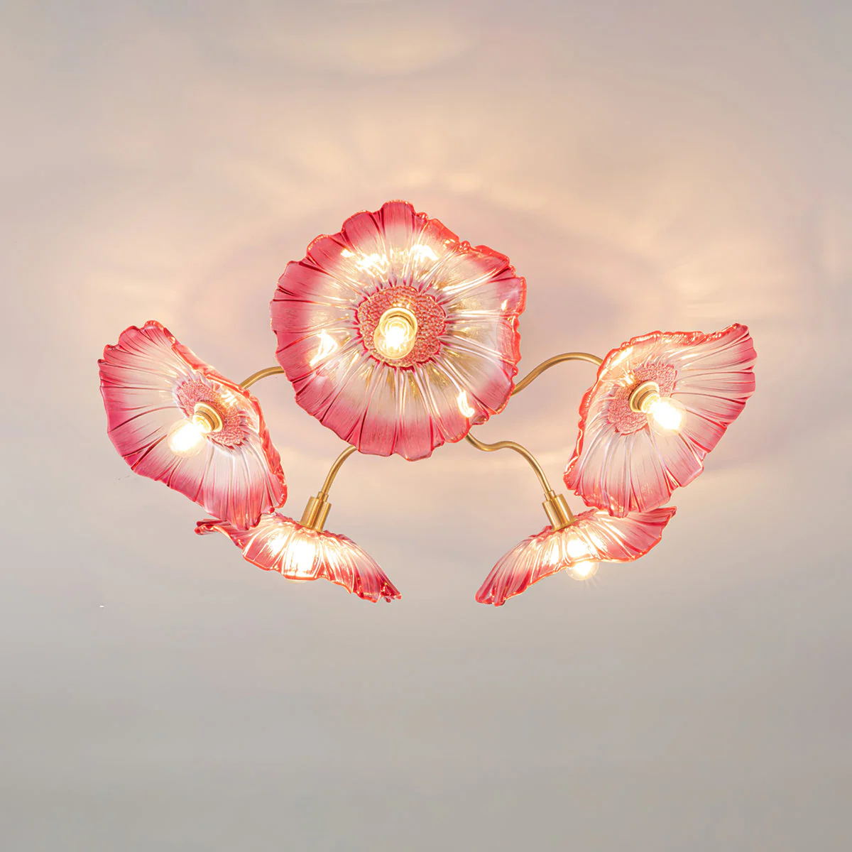 Lotus Leaf Glass Ceiling Lamp - Image 66
