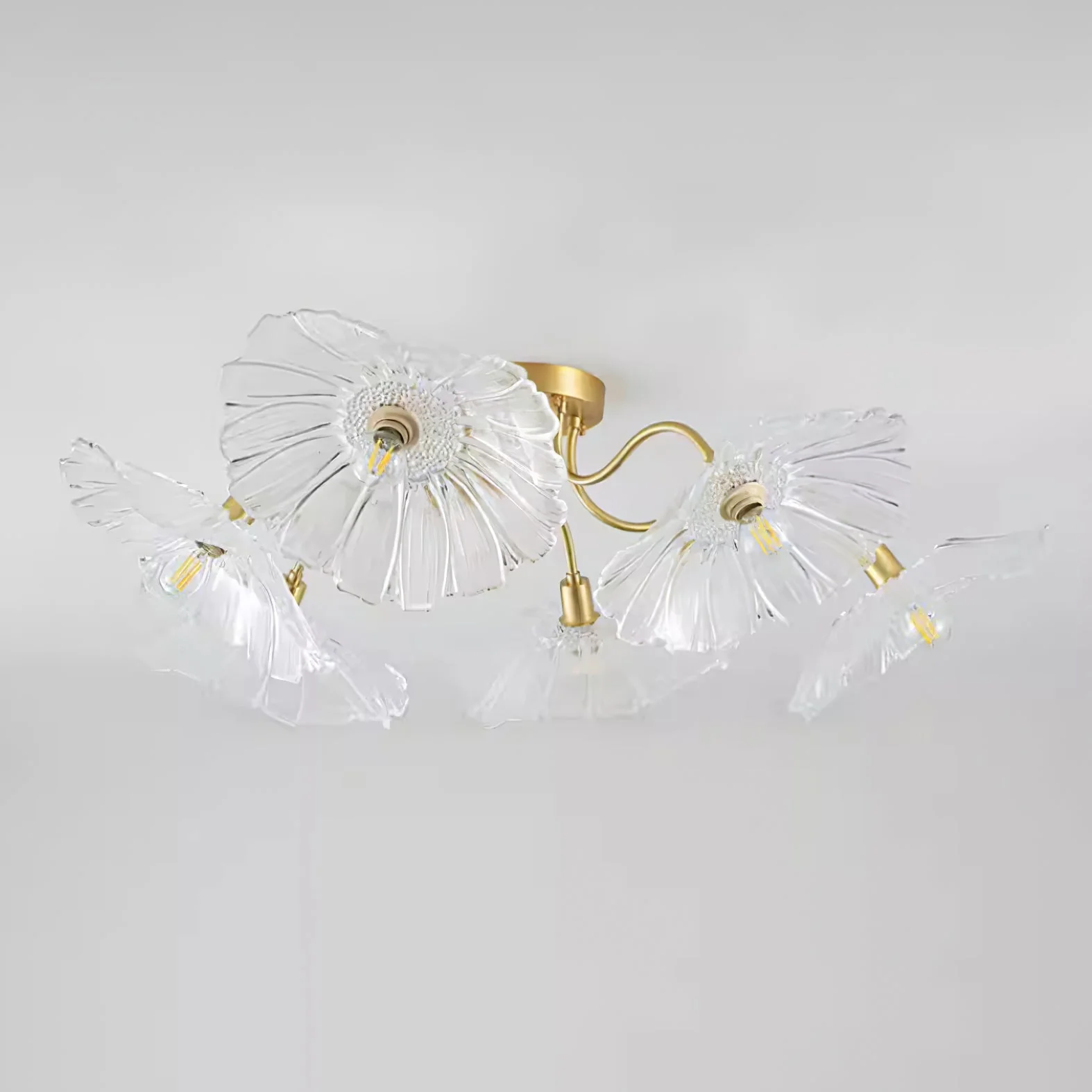 Lotus Leaf Glass Ceiling Lamp - Image 71