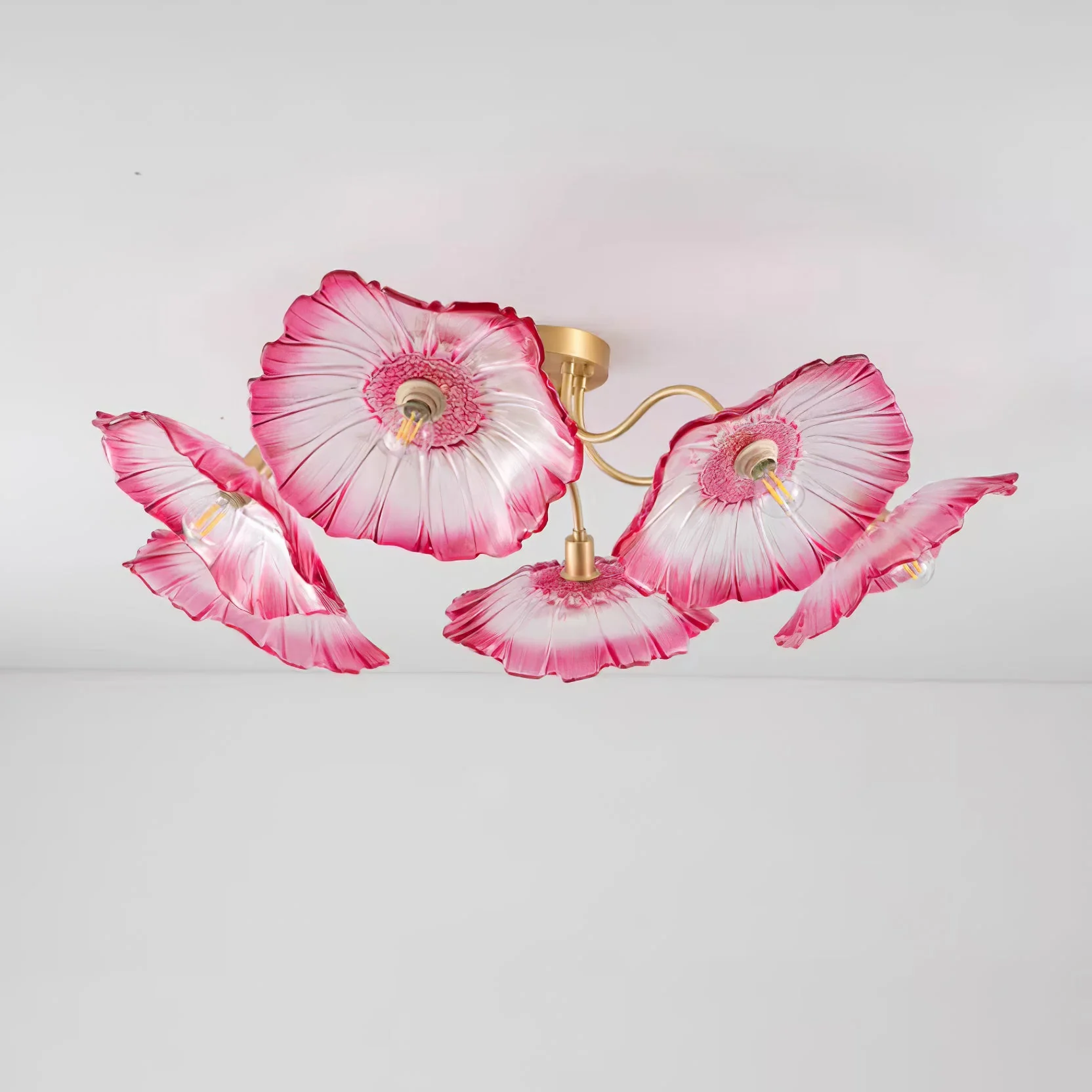 Lotus Leaf Glass Ceiling Lamp - Image 75