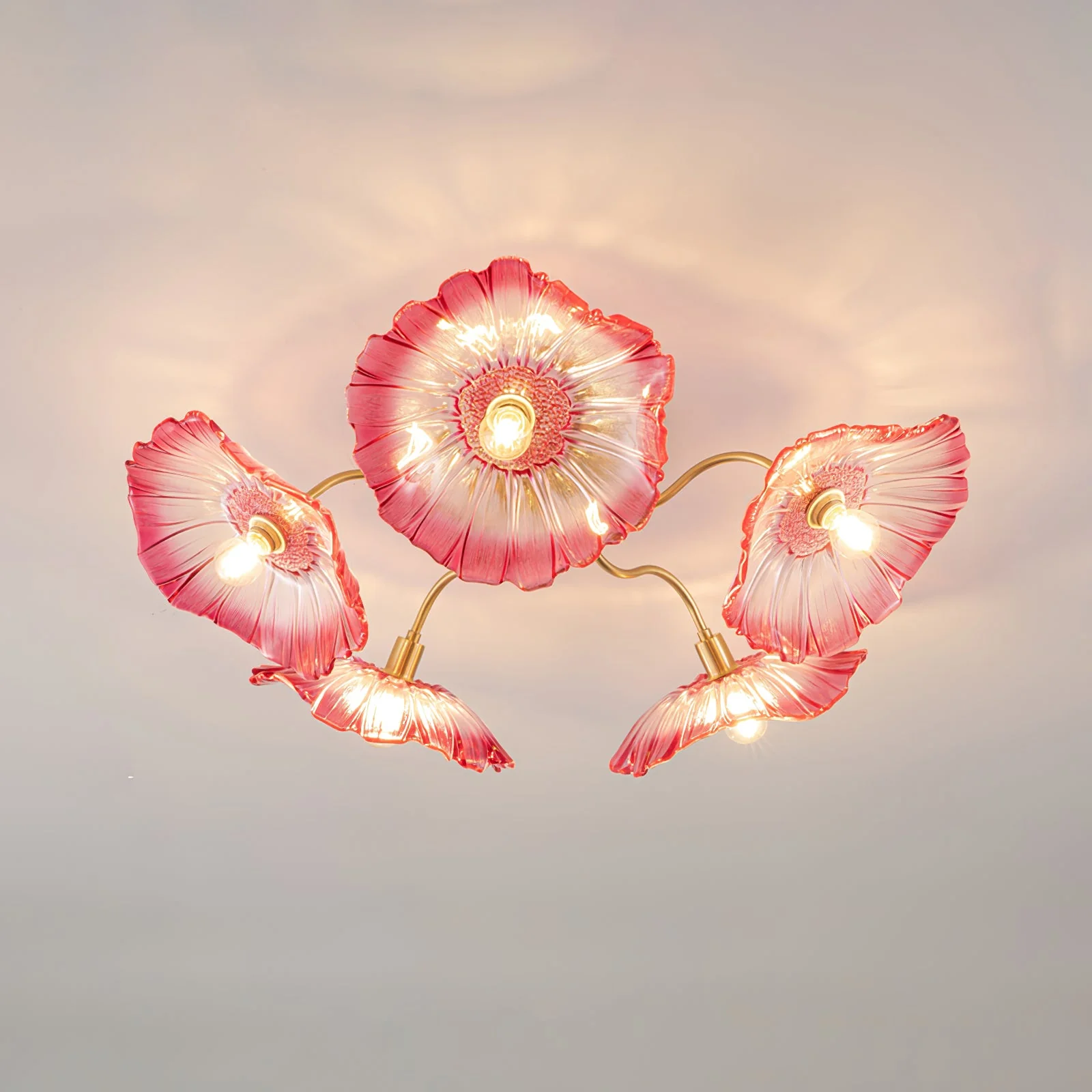 Lotus Leaf Glass Ceiling Lamp - Image 79