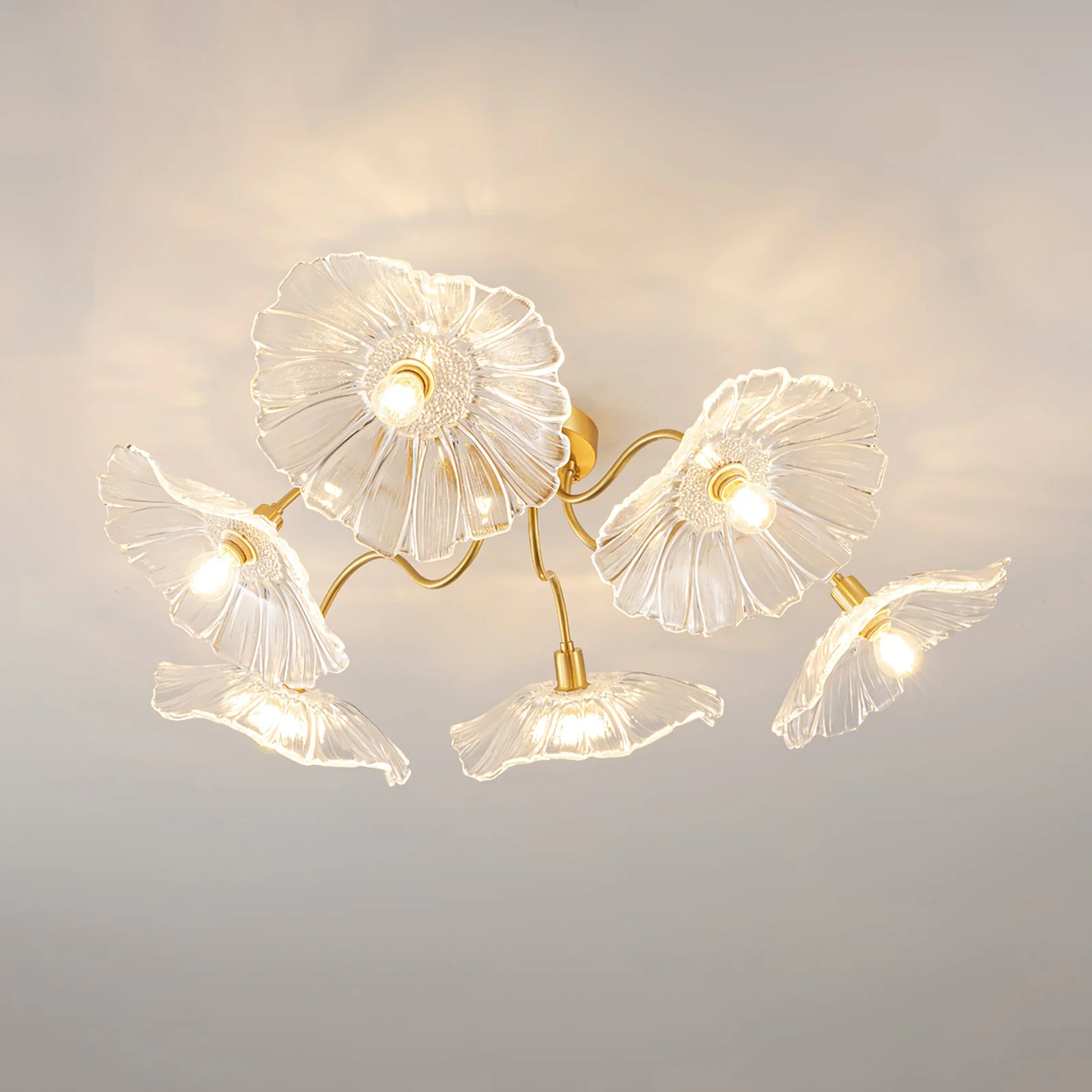 Lotus Leaf Glass Ceiling Lamp - Image 80