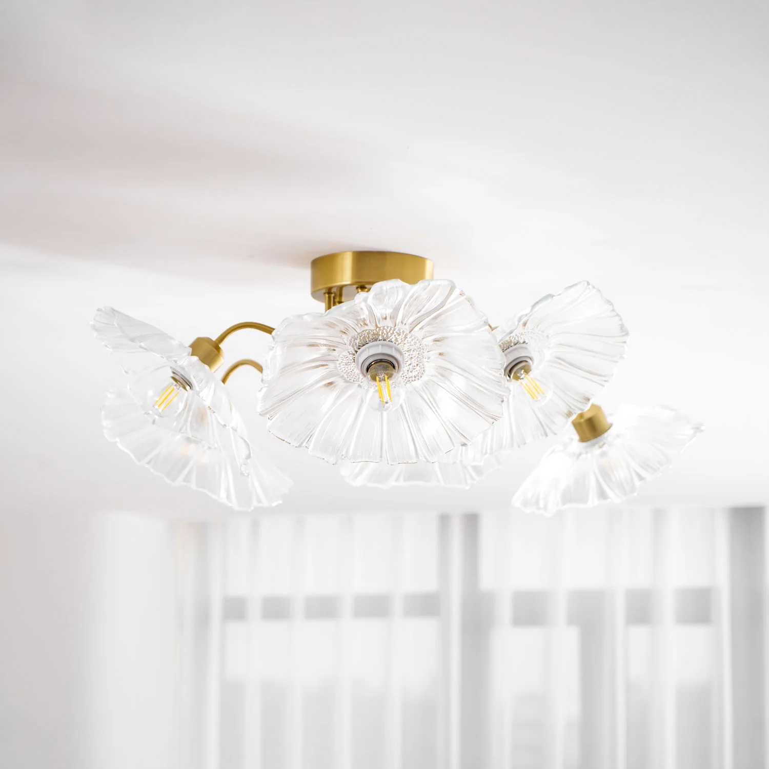 Lotus Leaf Glass Ceiling Lamp - Image 85