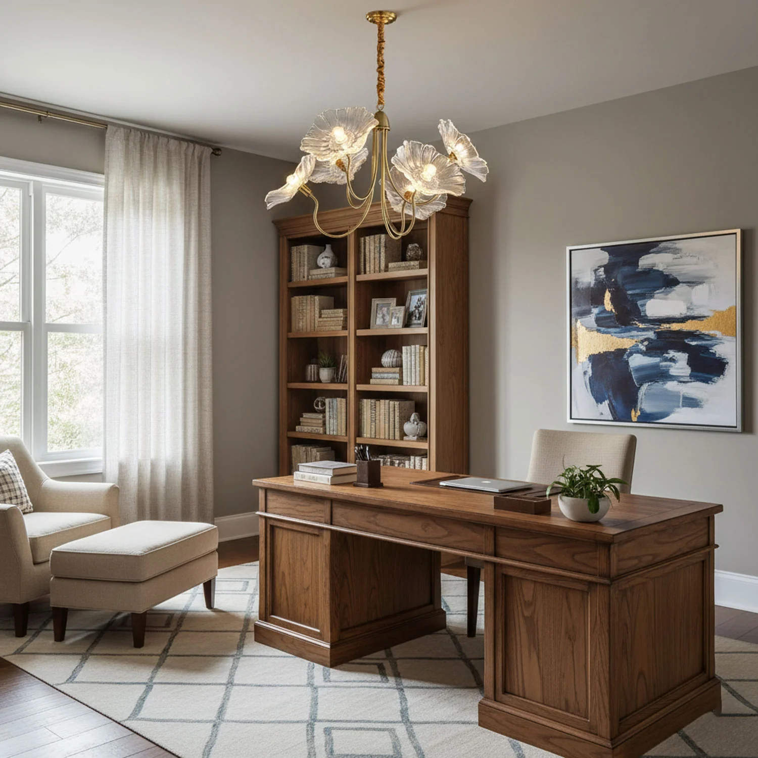 Lotus Leaf Glass Chandelier - Image 18
