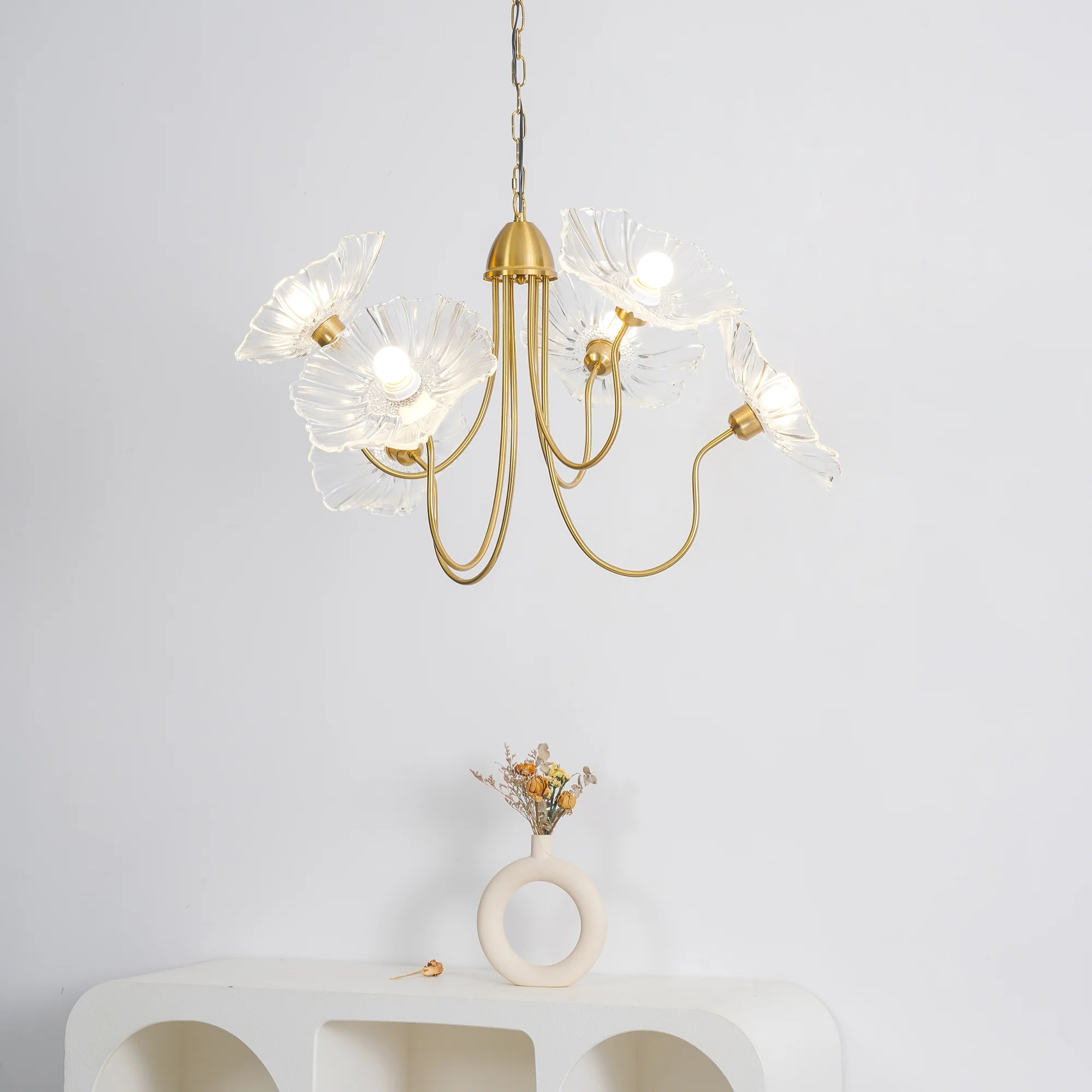 Lotus Leaf Glass Chandelier - Image 24