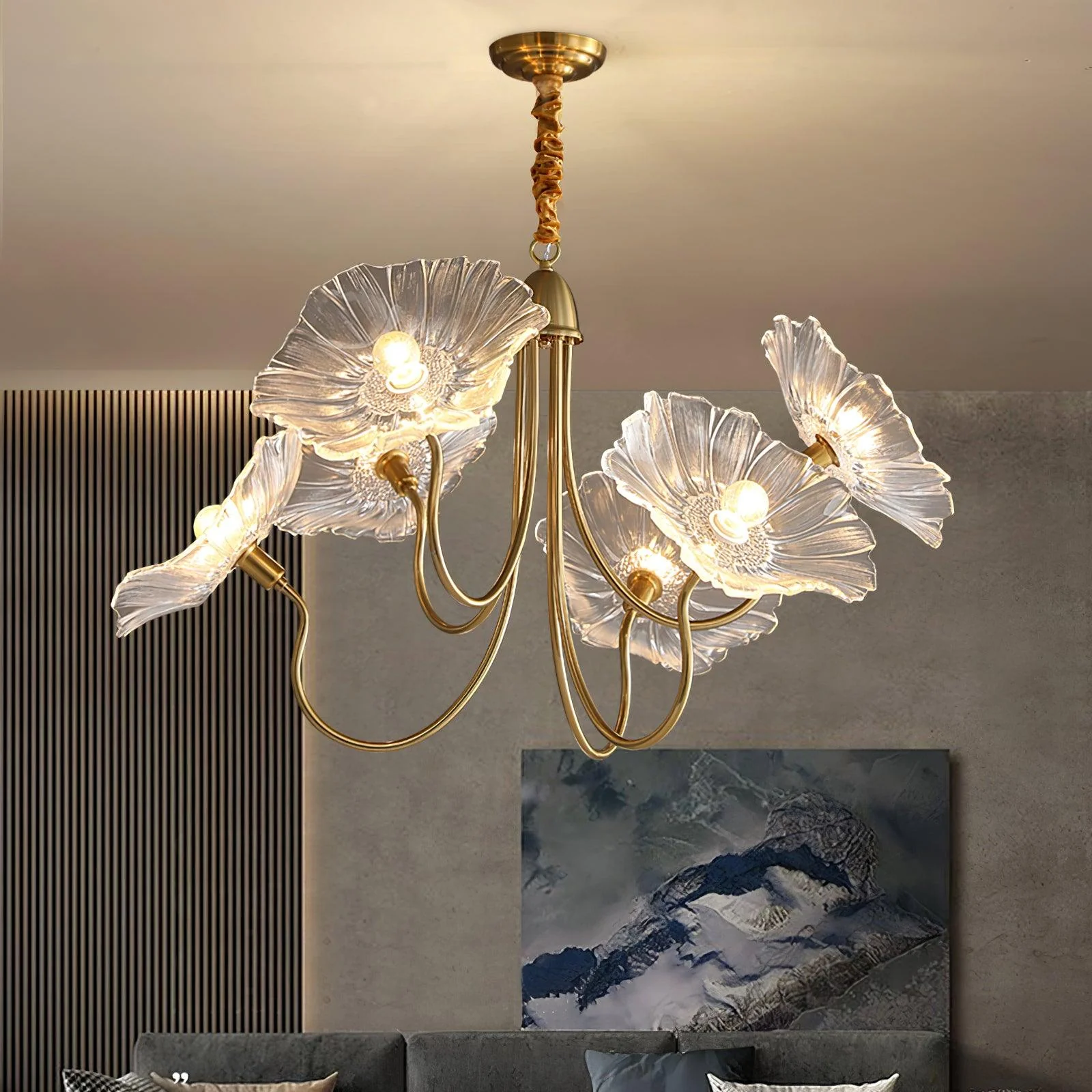 Lotus Leaf Glass Chandelier - Image 25