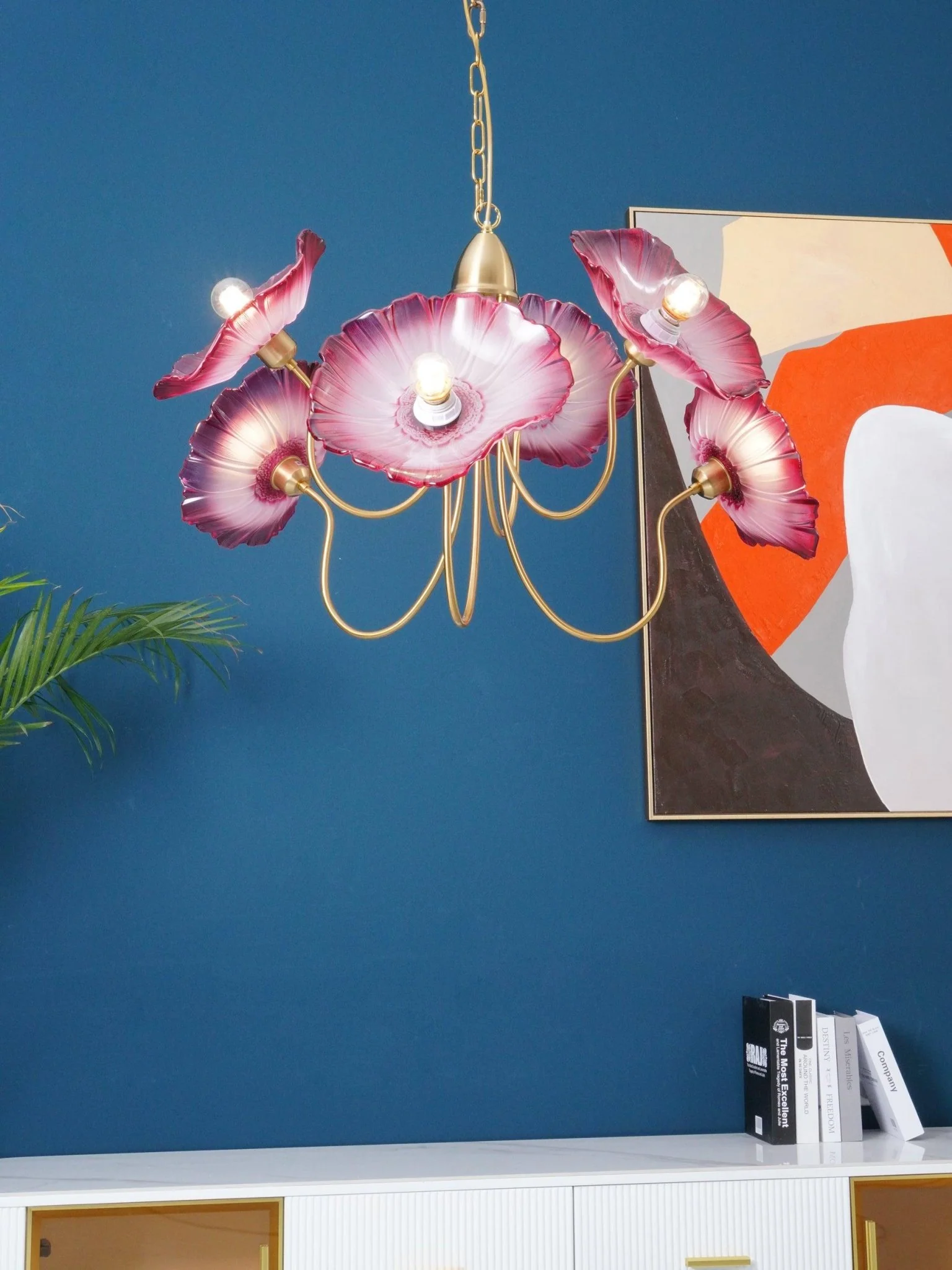 Lotus Leaf Glass Chandelier - Image 27