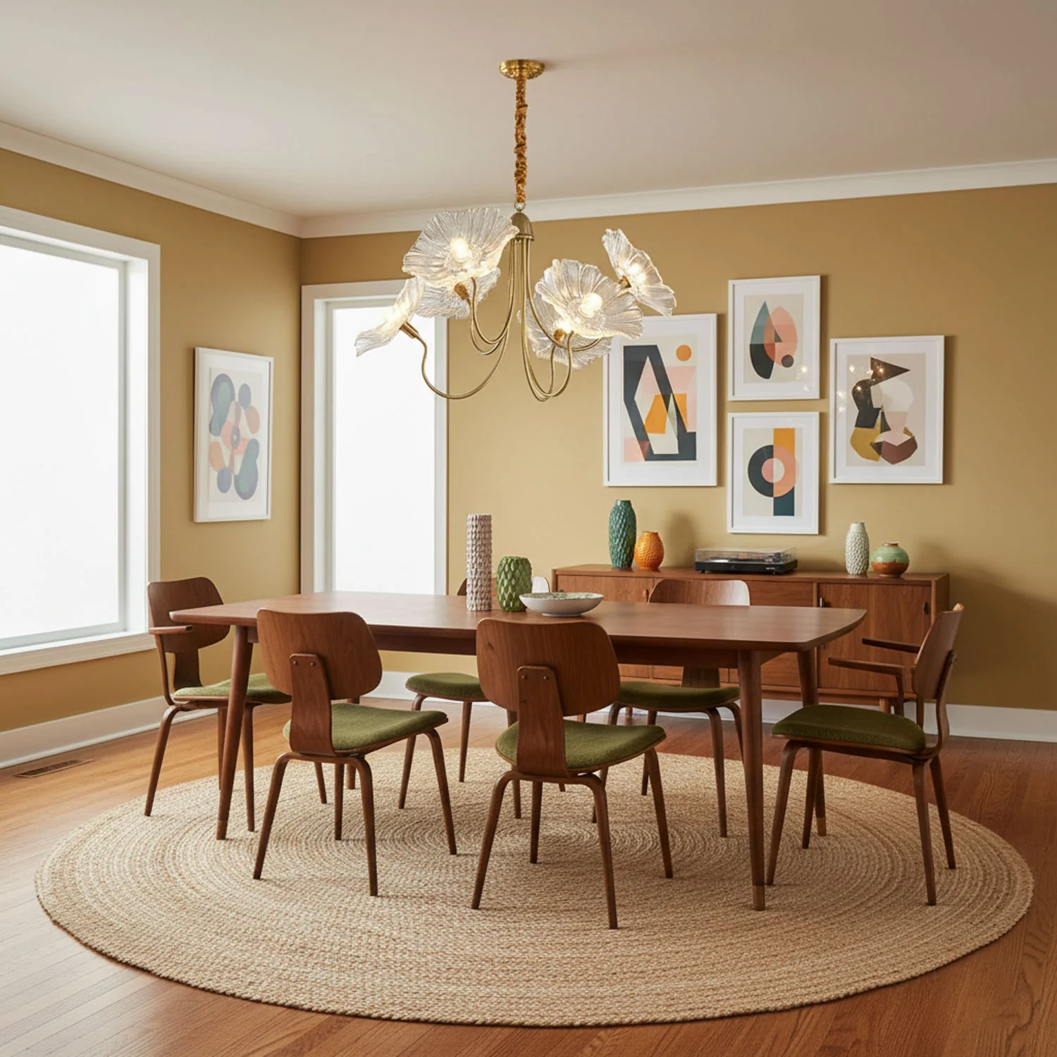 Lotus Leaf Glass Chandelier - Image 9