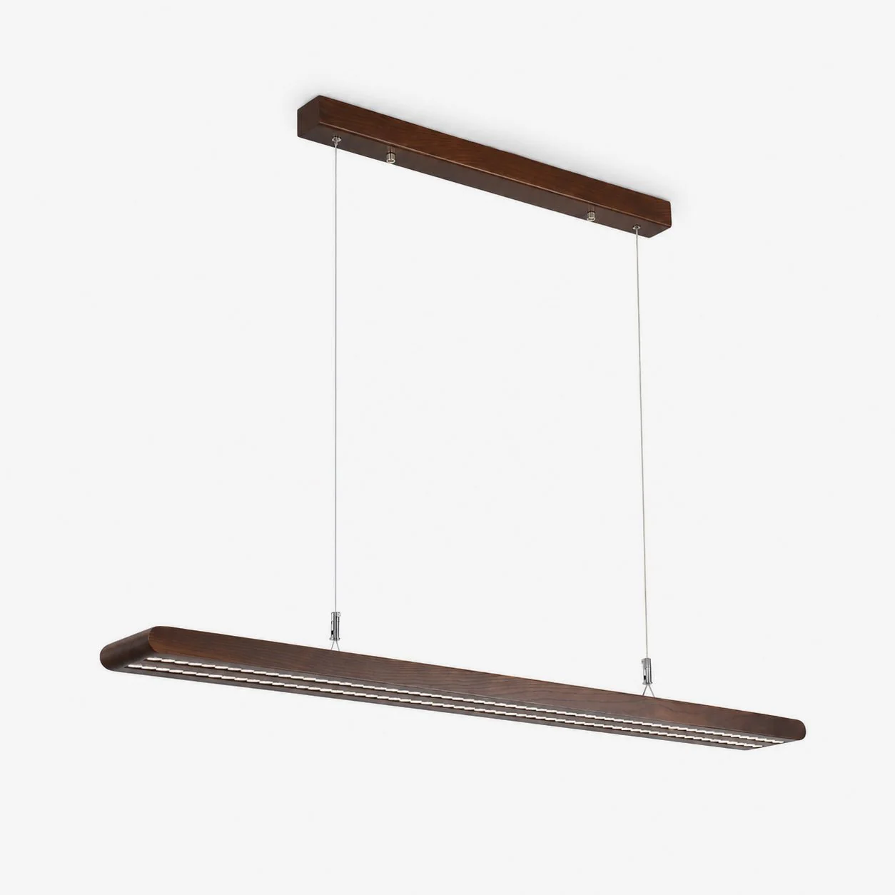 Louvered Wood Linear Pendant Light - Image 6