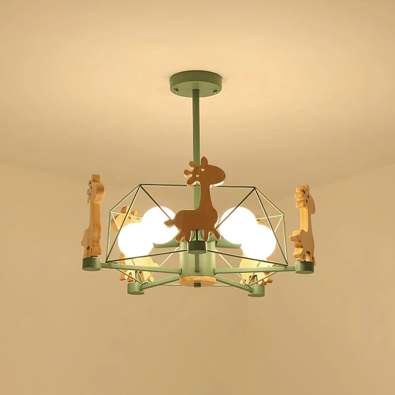 Lovely Deer Wooden Chandelier - Image 12