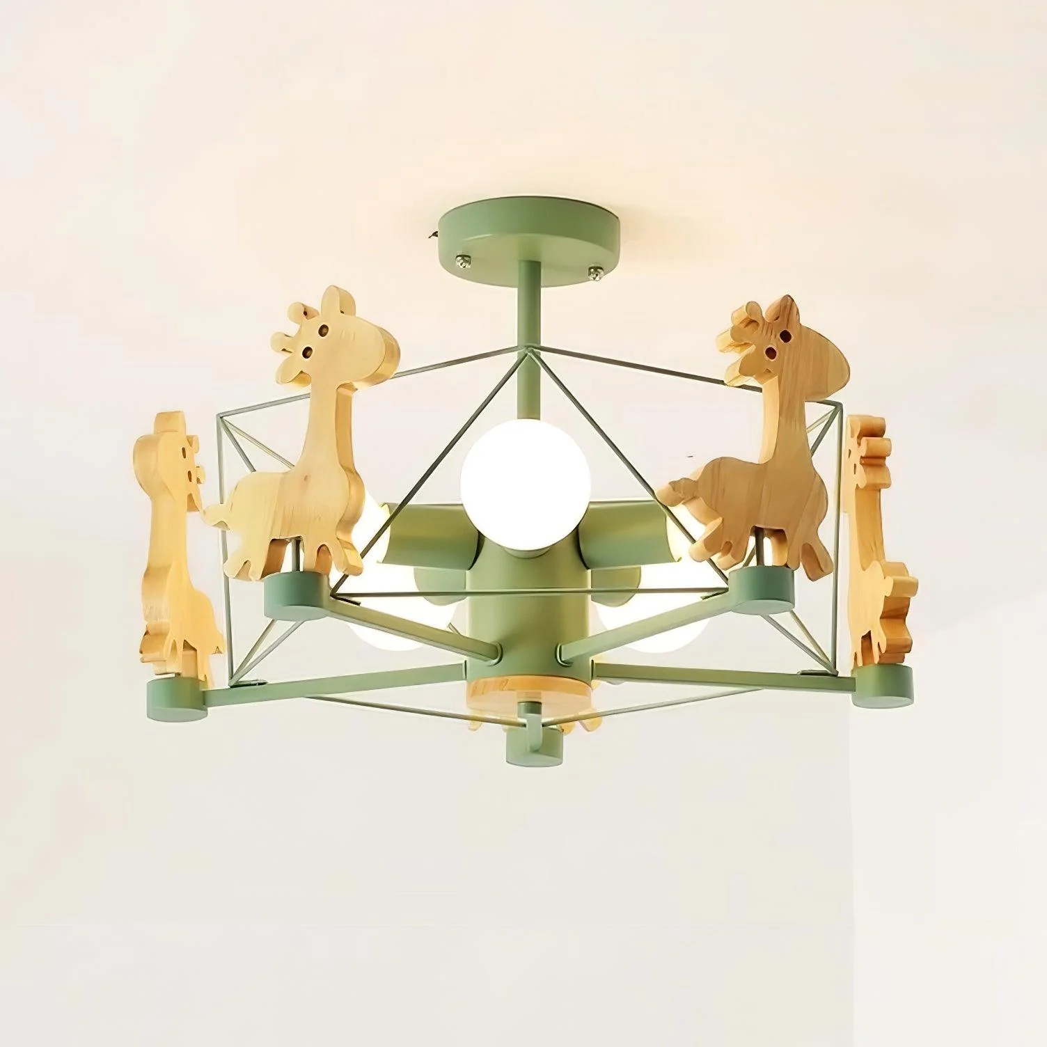 Lovely Deer Wooden Chandelier - Image 17