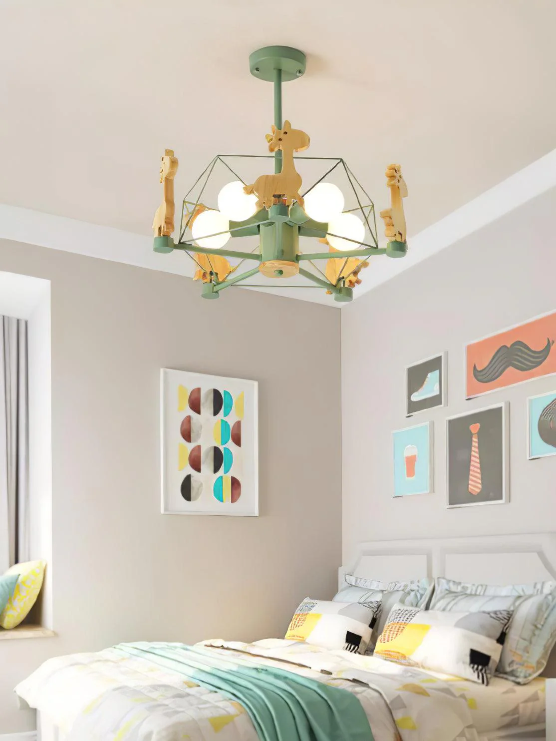 Lovely Deer Wooden Chandelier - Image 20