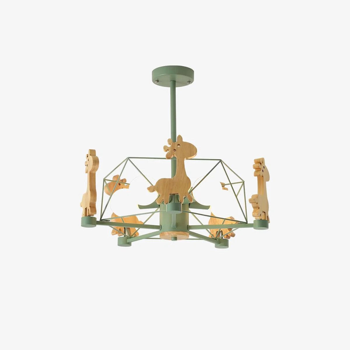 Lovely Deer Wooden Chandelier - Image 3