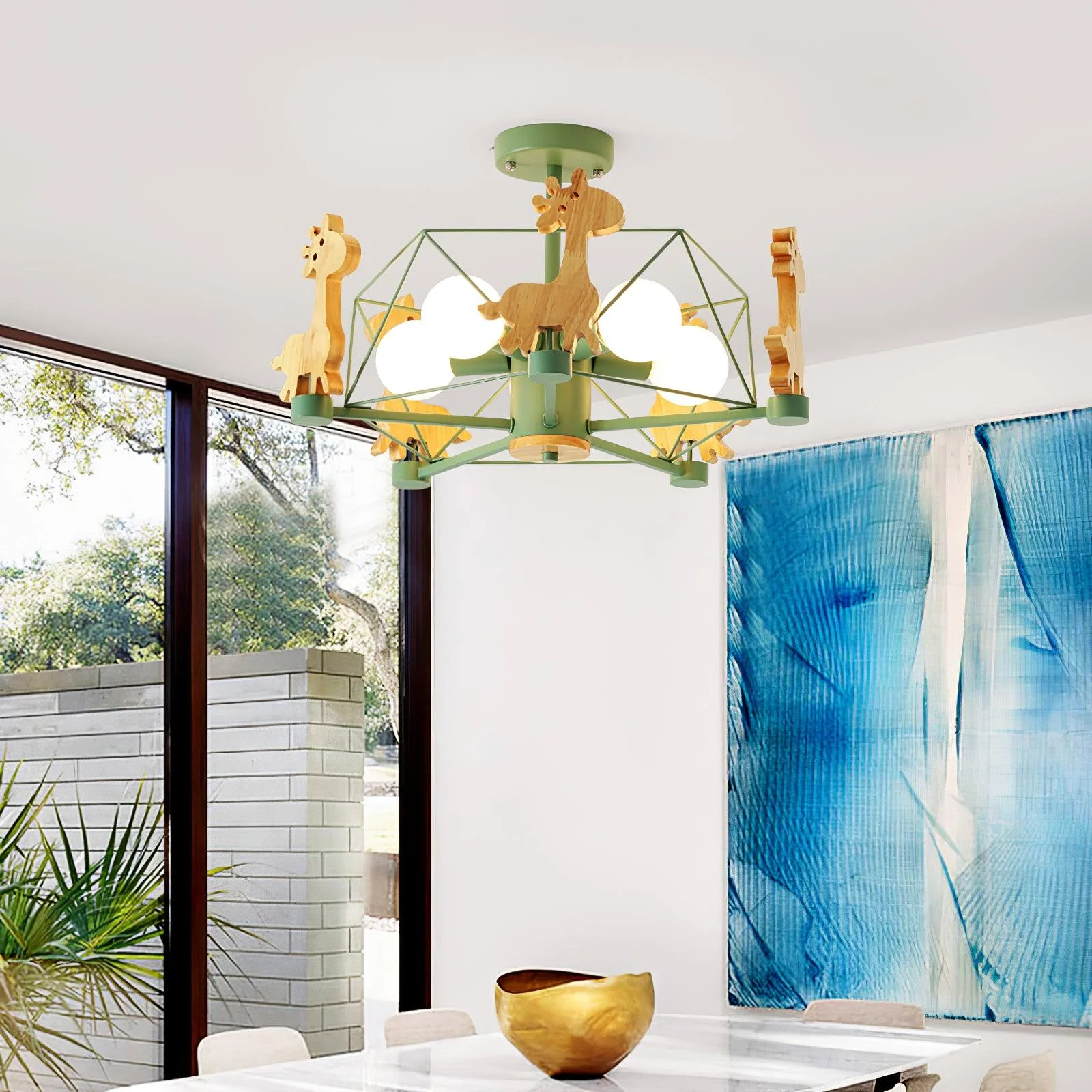 Lovely Deer Wooden Chandelier - Image 6