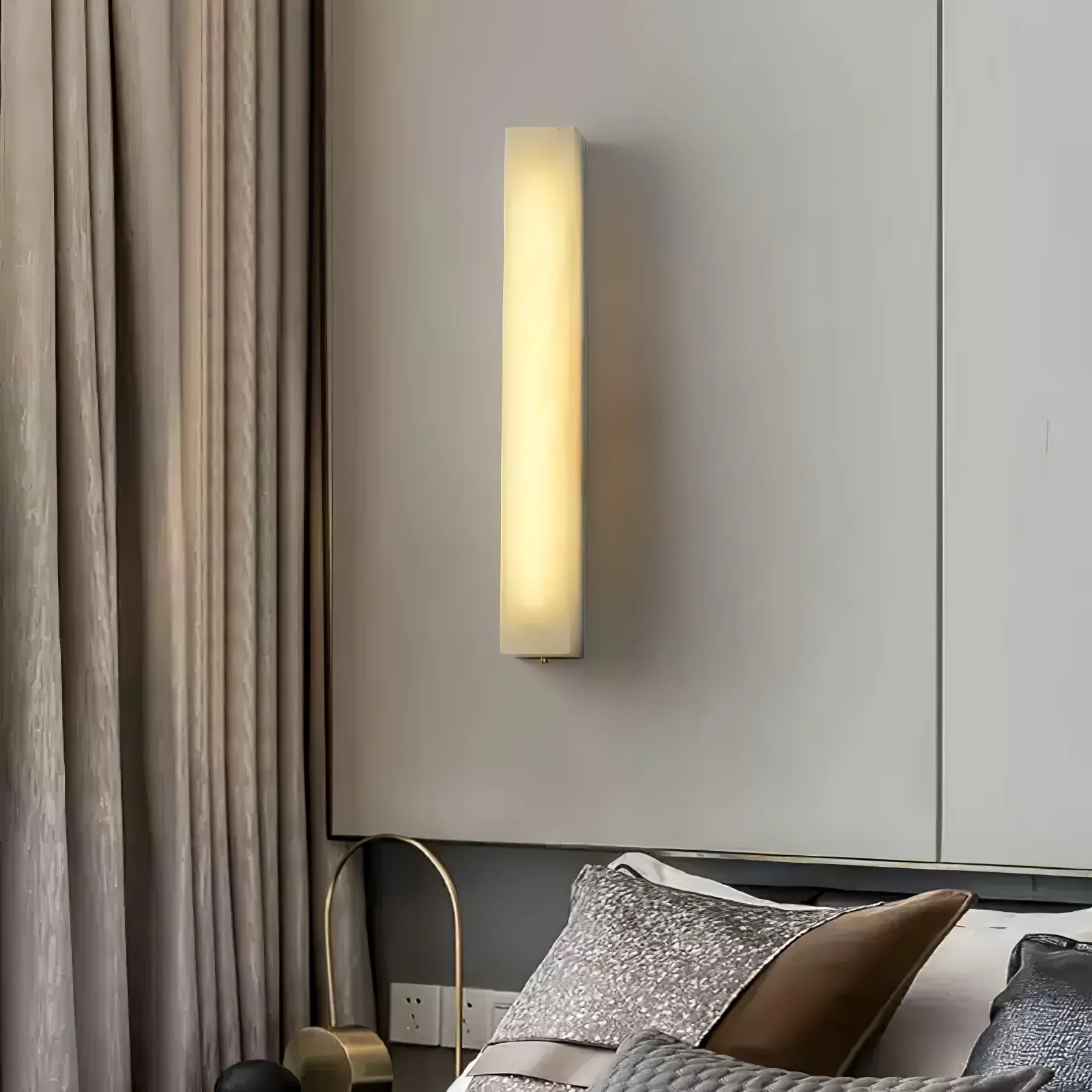 Lucent Pillar Alabaster Wall Light - Image 2