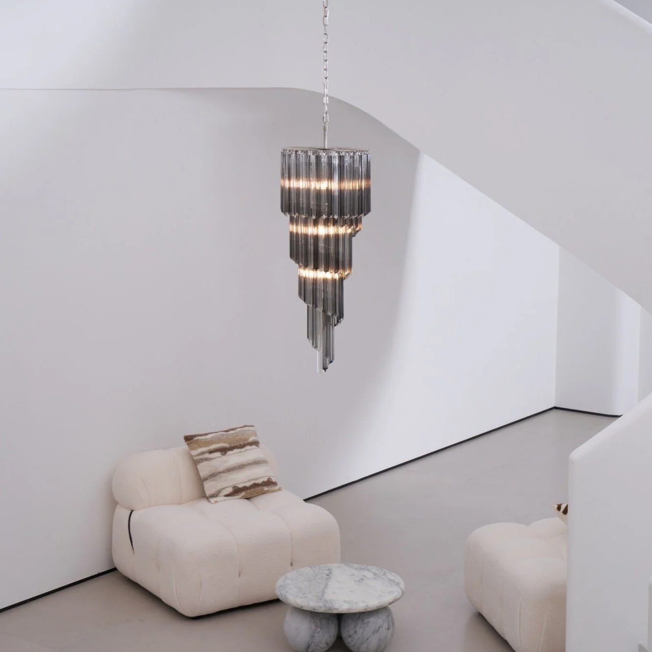 Lucente Noir Spiral Chandelier - Image 14